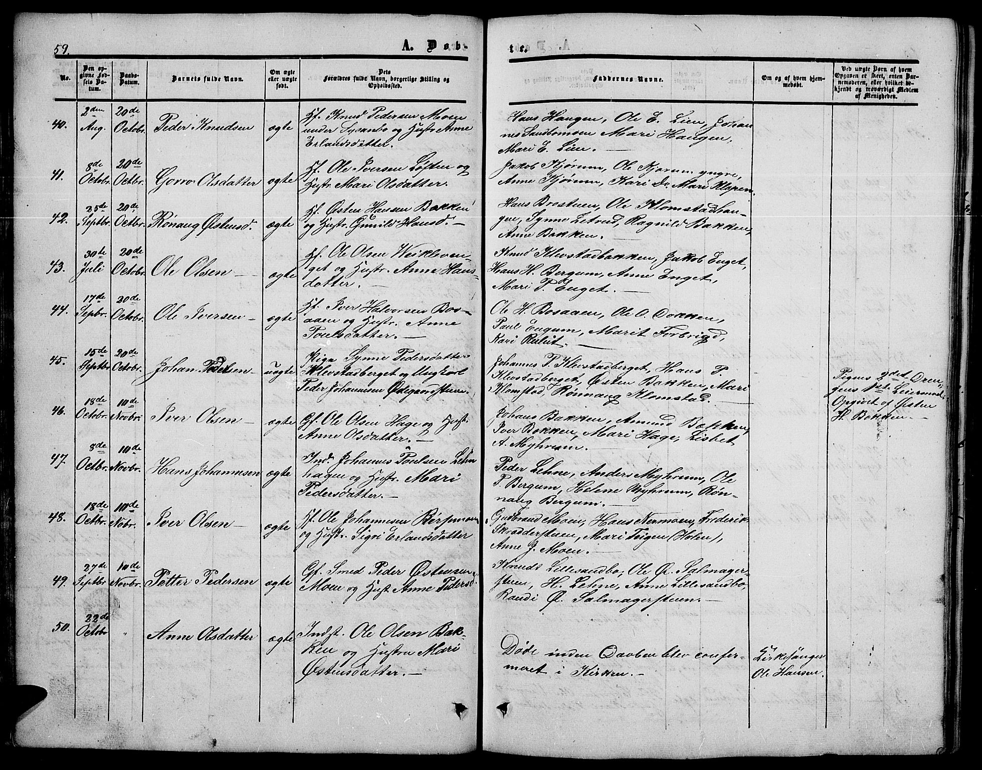 Nord-Fron prestekontor, SAH/PREST-080/H/Ha/Hab/L0003: Parish register (copy) no. 3, 1851-1886, p. 59