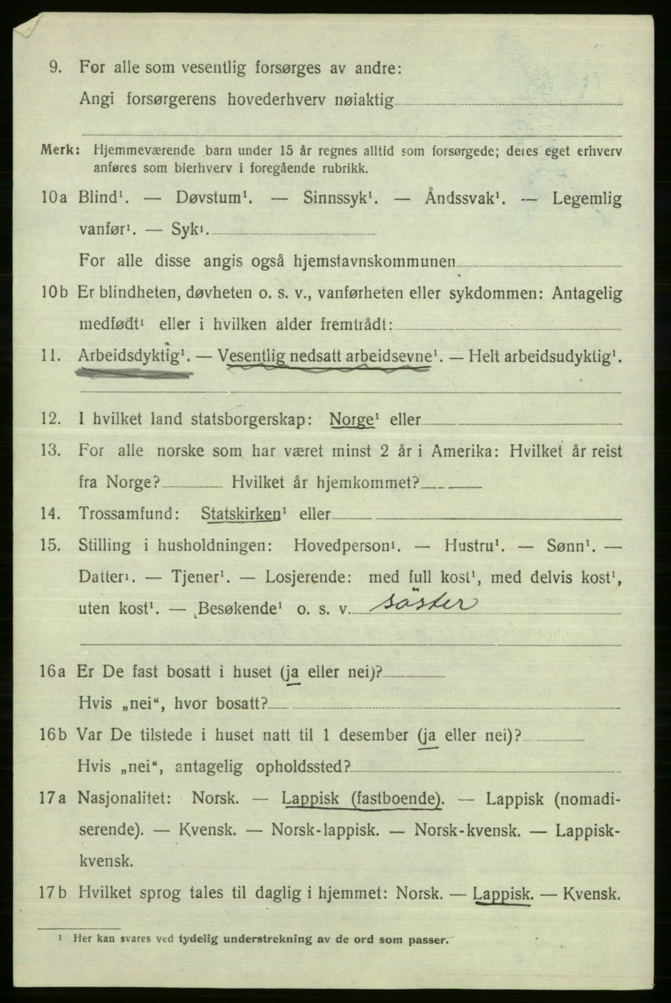 SATØ, 1920 census for Karasjok, 1920, p. 375