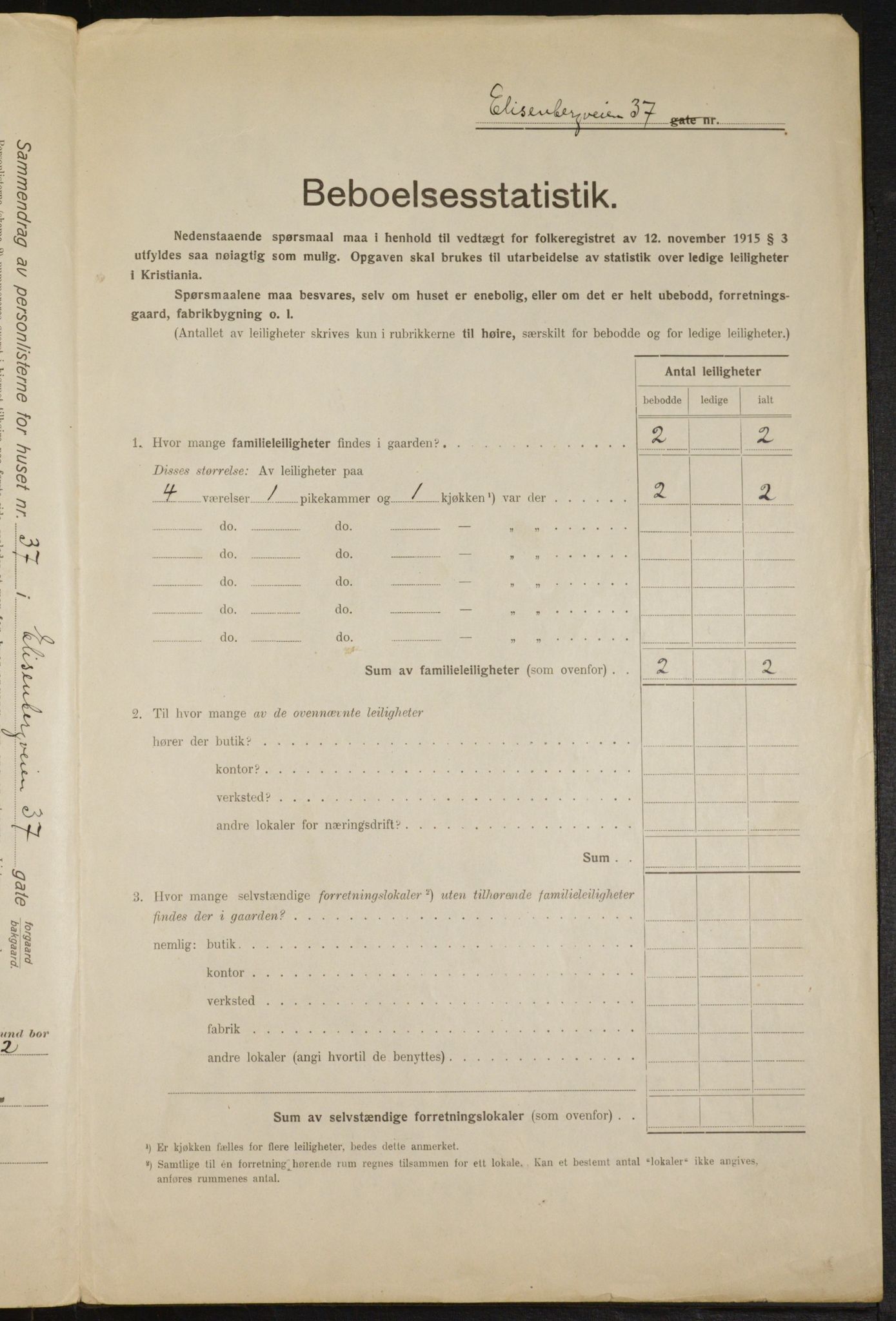 OBA, Municipal Census 1916 for Kristiania, 1916, p. 21180