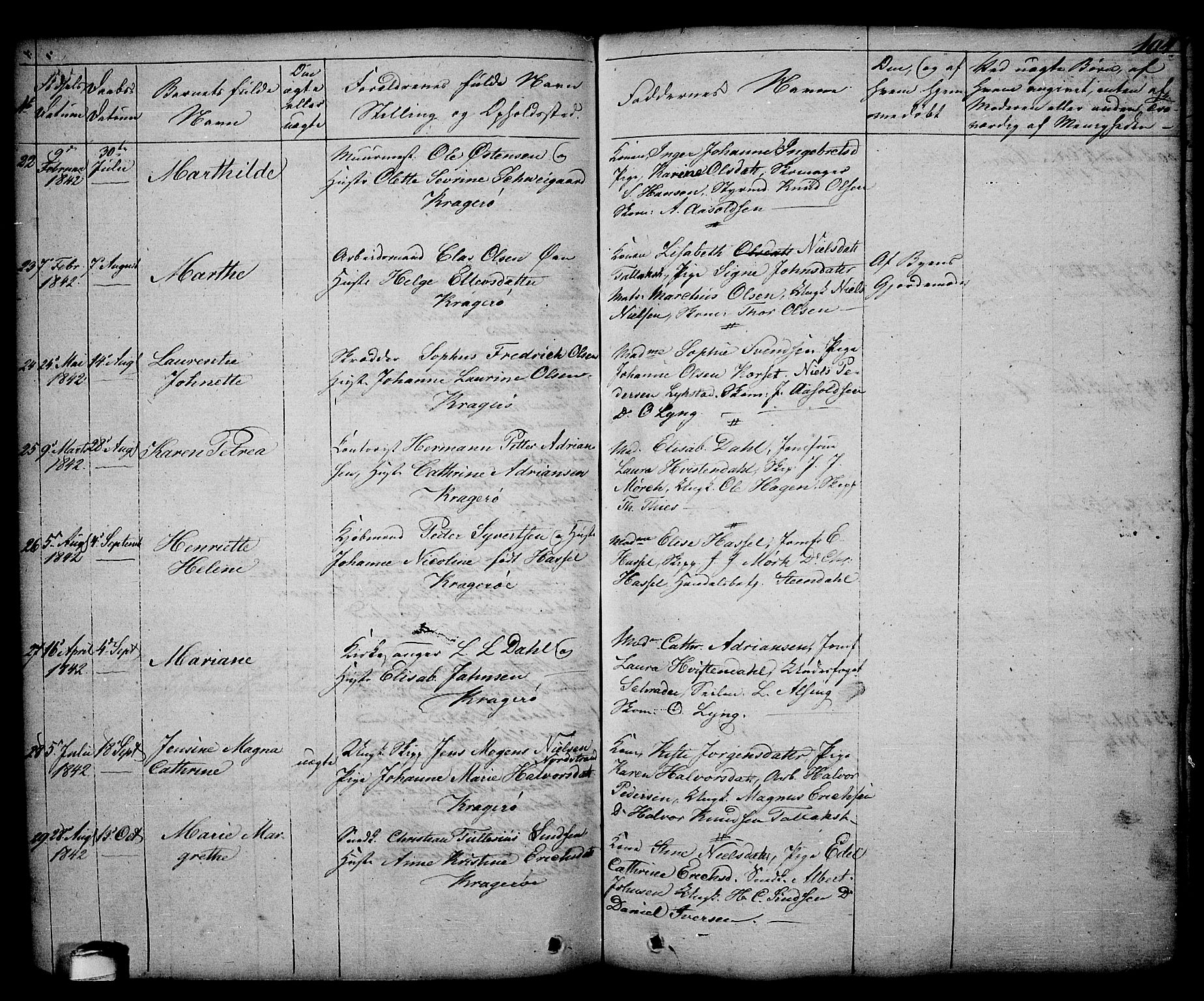 Kragerø kirkebøker, AV/SAKO-A-278/G/Ga/L0003: Parish register (copy) no. 3, 1832-1852, p. 104