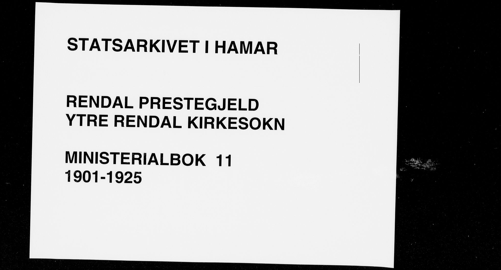 Rendalen prestekontor, SAH/PREST-054/H/Ha/Haa/L0011: Parish register (official) no. 11, 1901-1925