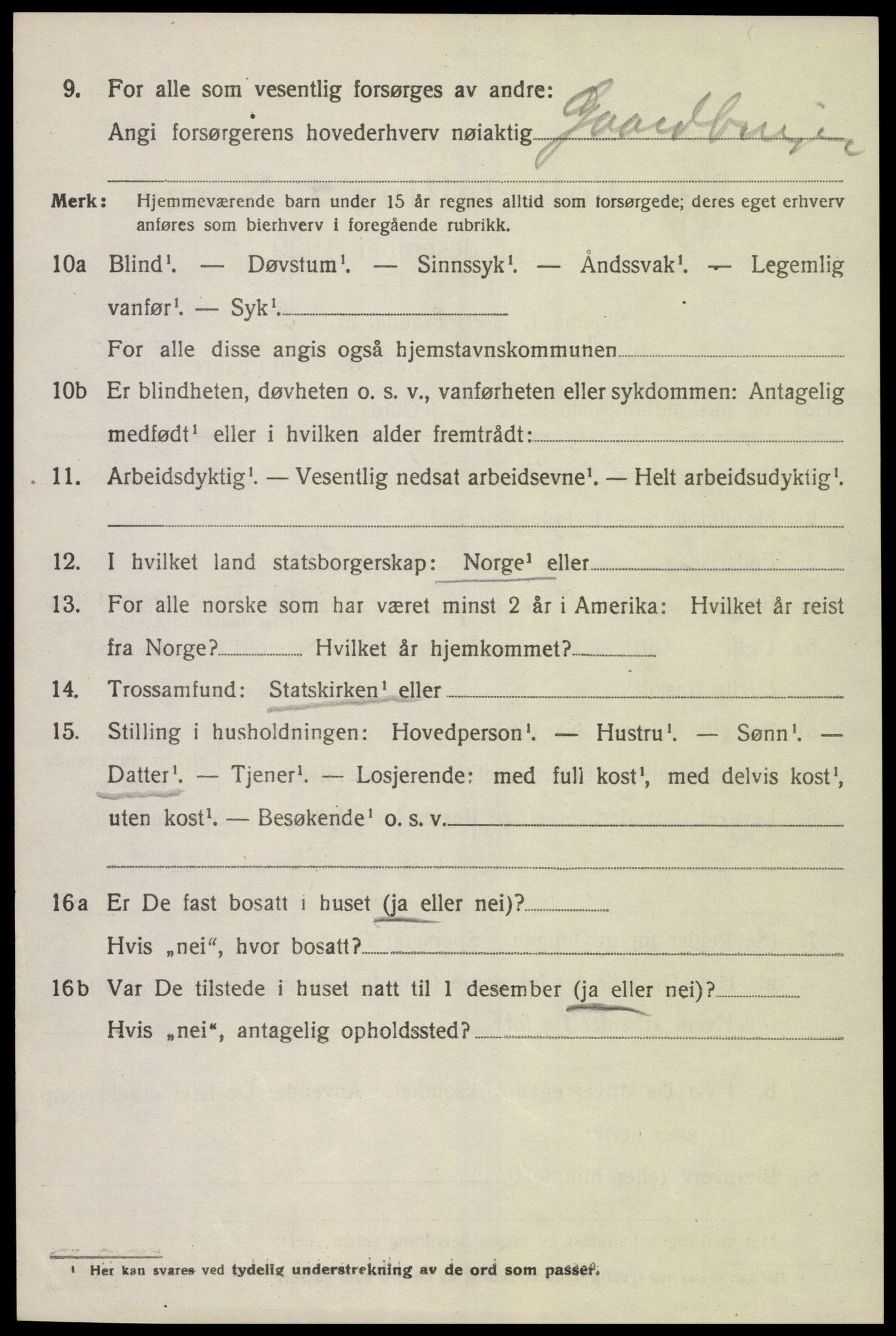 SAK, 1920 census for Spangereid, 1920, p. 1434