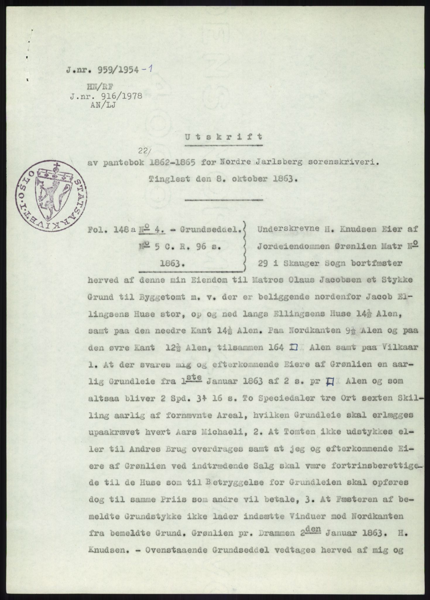 Statsarkivet i Kongsberg, SAKO/A-0001, 1944-1954, p. 507