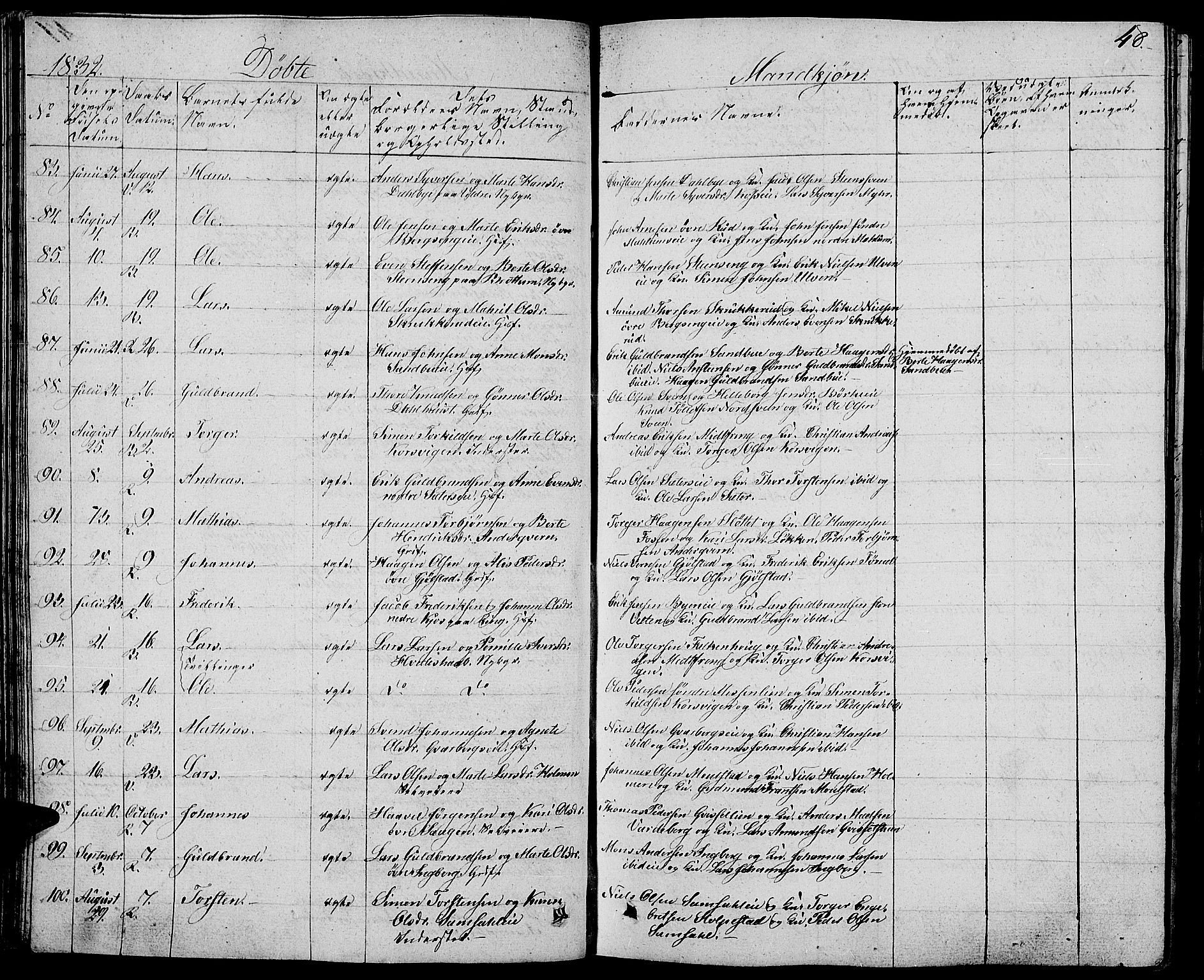 Ringsaker prestekontor, AV/SAH-PREST-014/L/La/L0004: Parish register (copy) no. 4, 1827-1838, p. 48