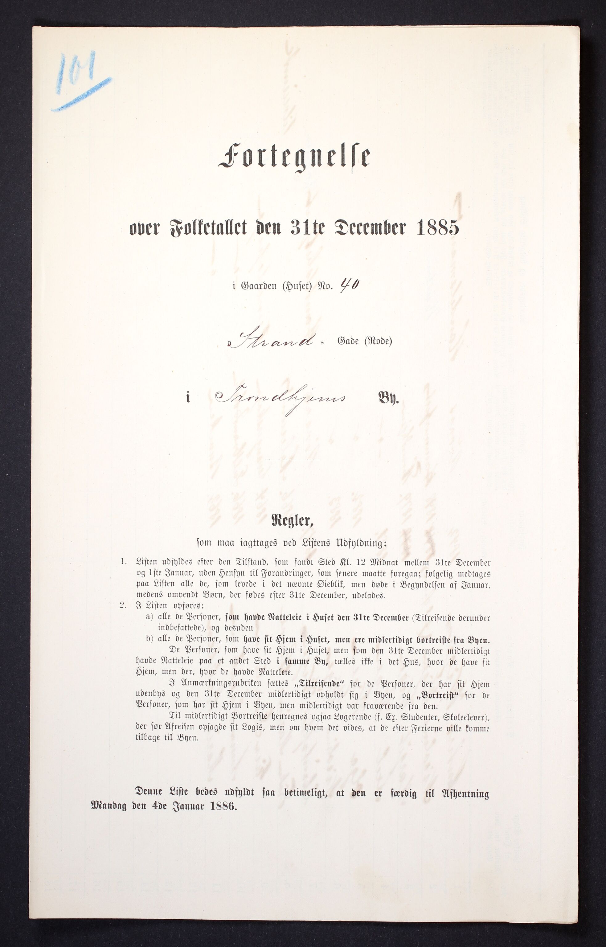 SAT, 1885 census for 1601 Trondheim, 1885, p. 693