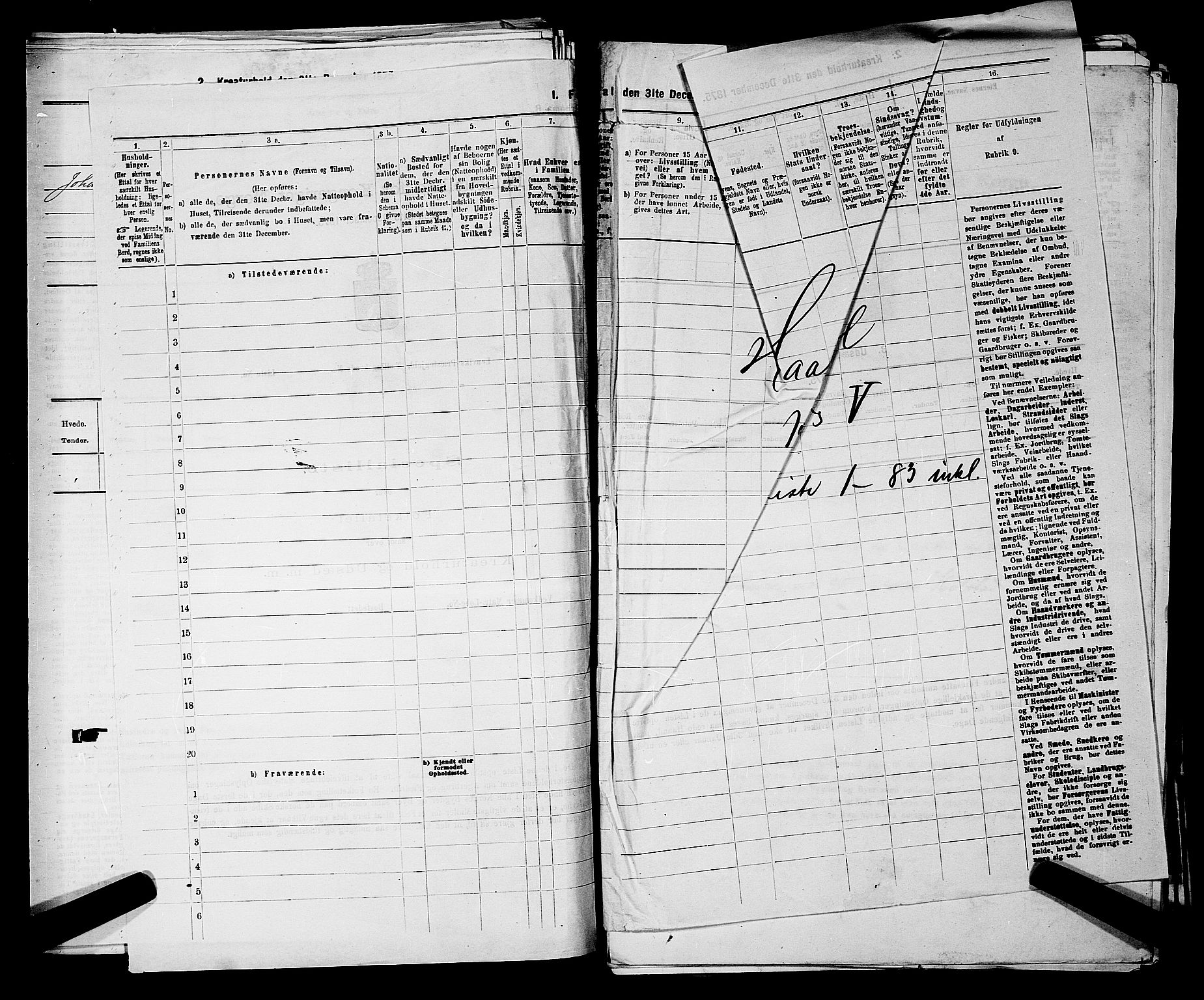 RA, 1875 census for 0138P Hobøl, 1875, p. 741