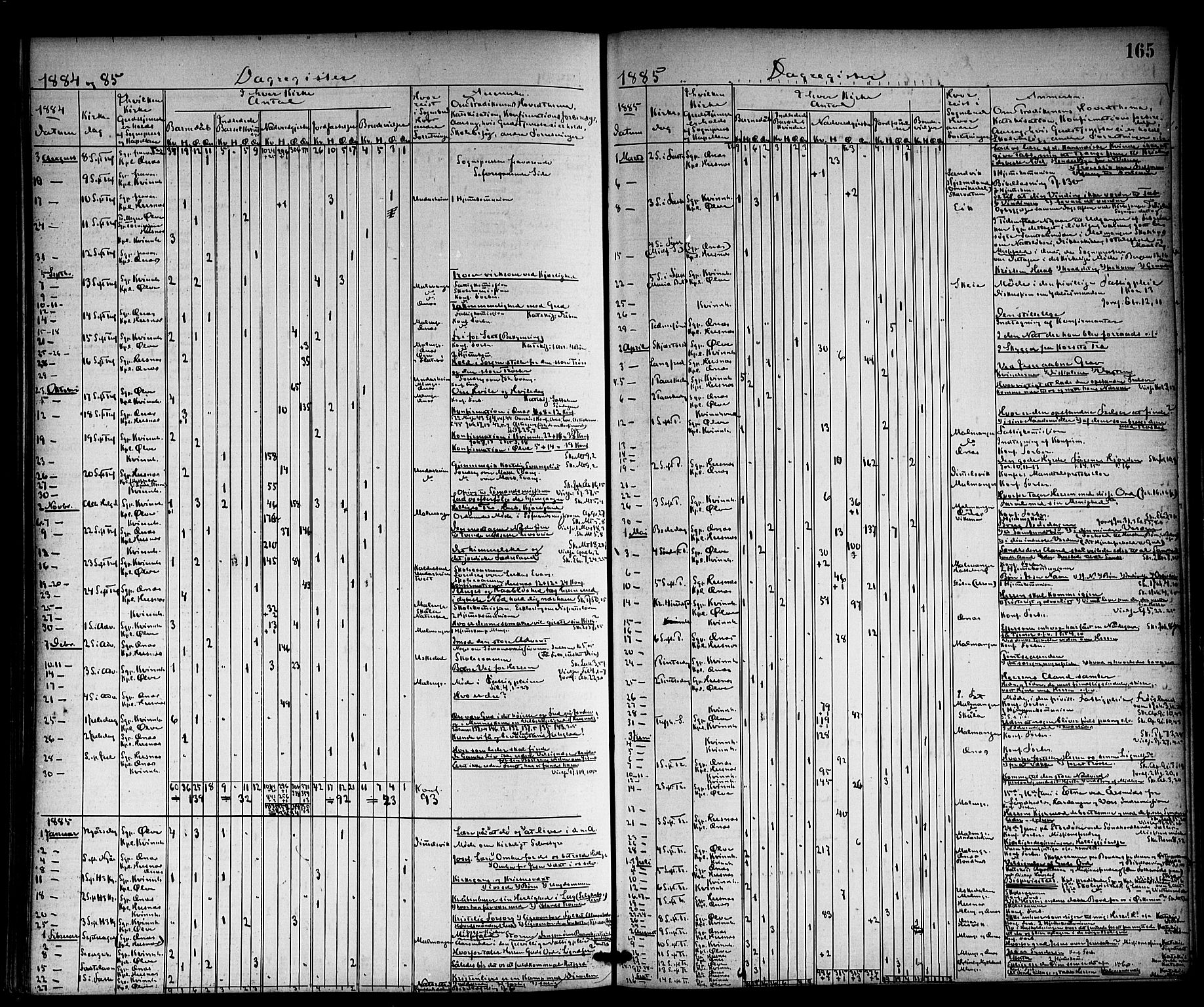 Kvinnherad sokneprestembete, AV/SAB-A-76401/H/Haa: Parish register (official) no. A 10, 1867-1886, p. 165