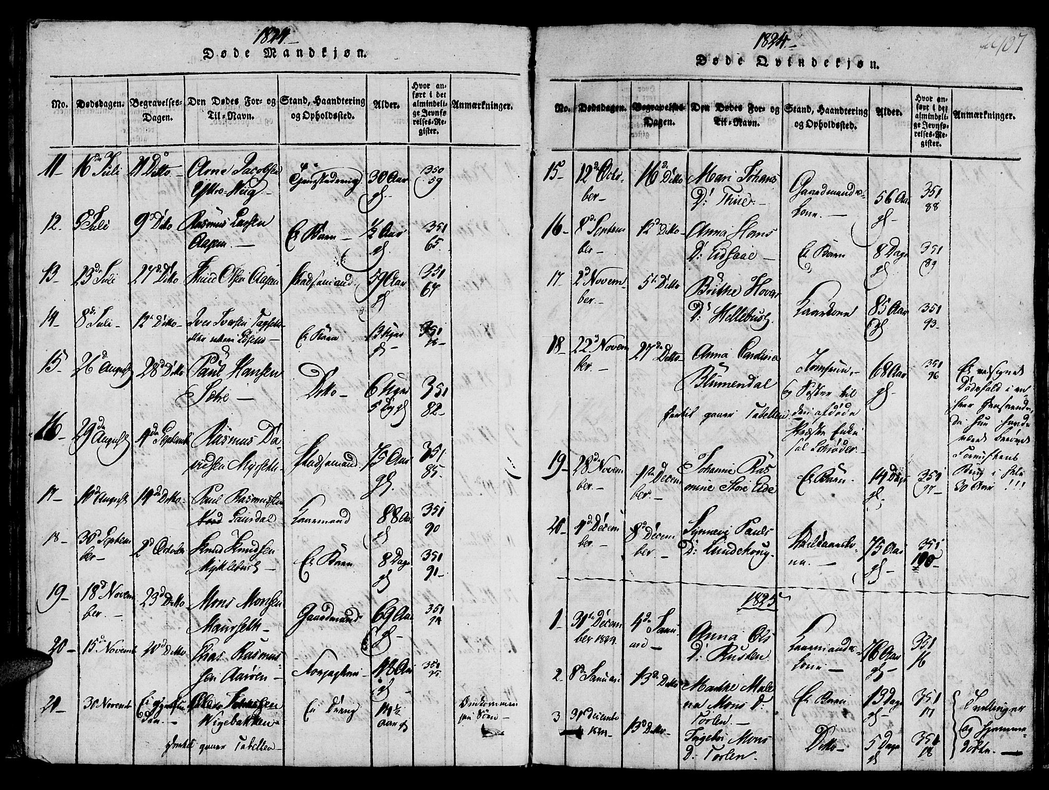 Ministerialprotokoller, klokkerbøker og fødselsregistre - Møre og Romsdal, AV/SAT-A-1454/501/L0004: Parish register (official) no. 501A04, 1816-1831, p. 107