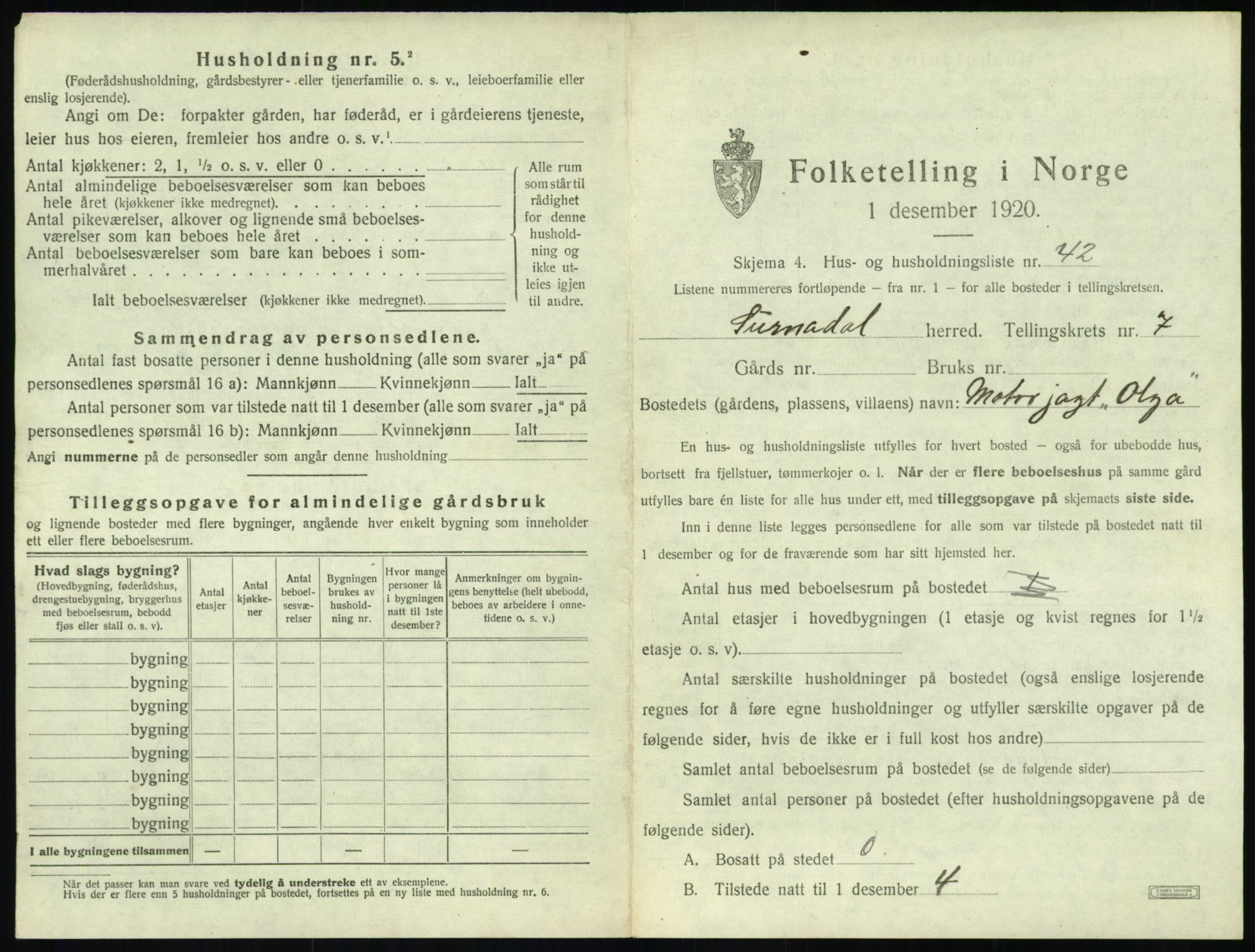 SAT, 1920 census for Surnadal, 1920, p. 795