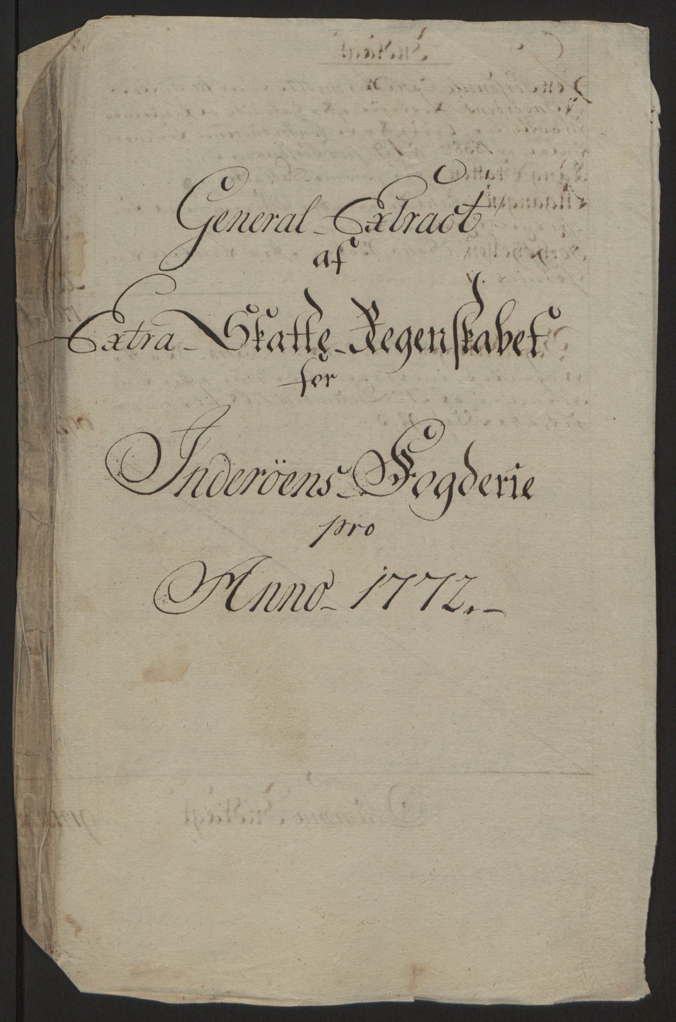 Rentekammeret inntil 1814, Reviderte regnskaper, Fogderegnskap, AV/RA-EA-4092/R63/L4420: Ekstraskatten Inderøy, 1762-1772, p. 492