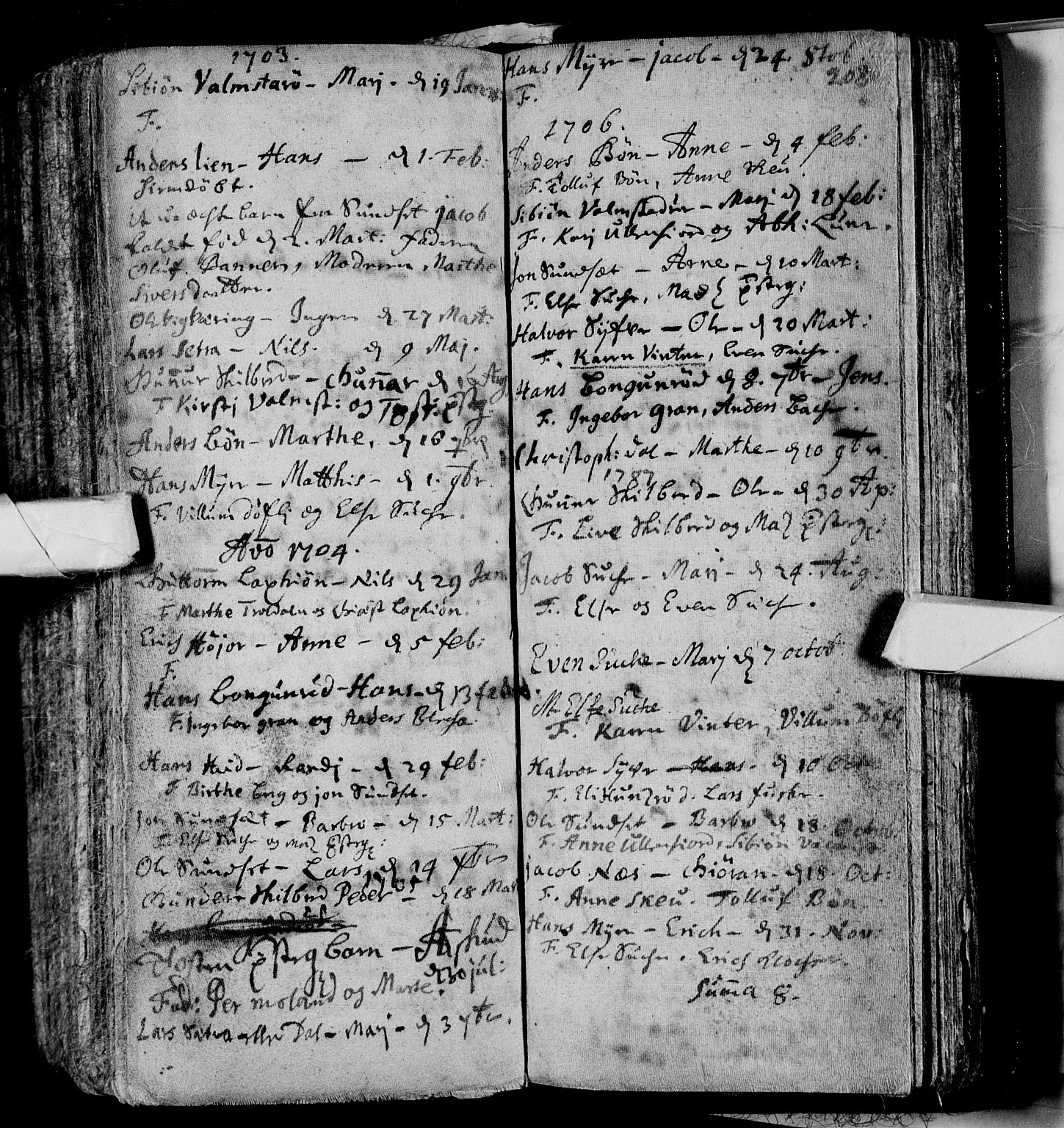 Andebu kirkebøker, SAKO/A-336/F/Fa/L0001: Parish register (official) no. 1 /3, 1623-1738, p. 208