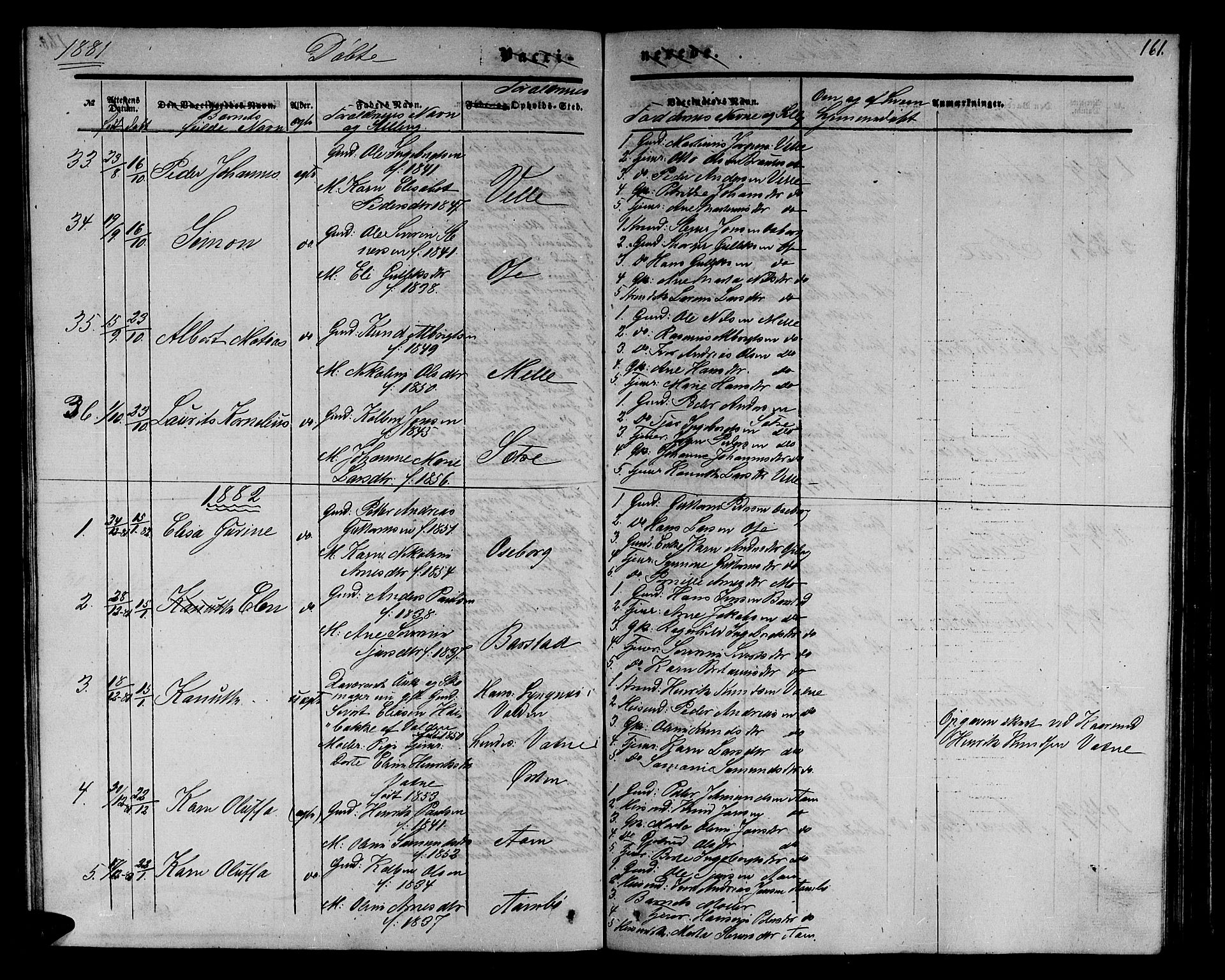 Ministerialprotokoller, klokkerbøker og fødselsregistre - Møre og Romsdal, AV/SAT-A-1454/513/L0188: Parish register (copy) no. 513C02, 1865-1882, p. 161