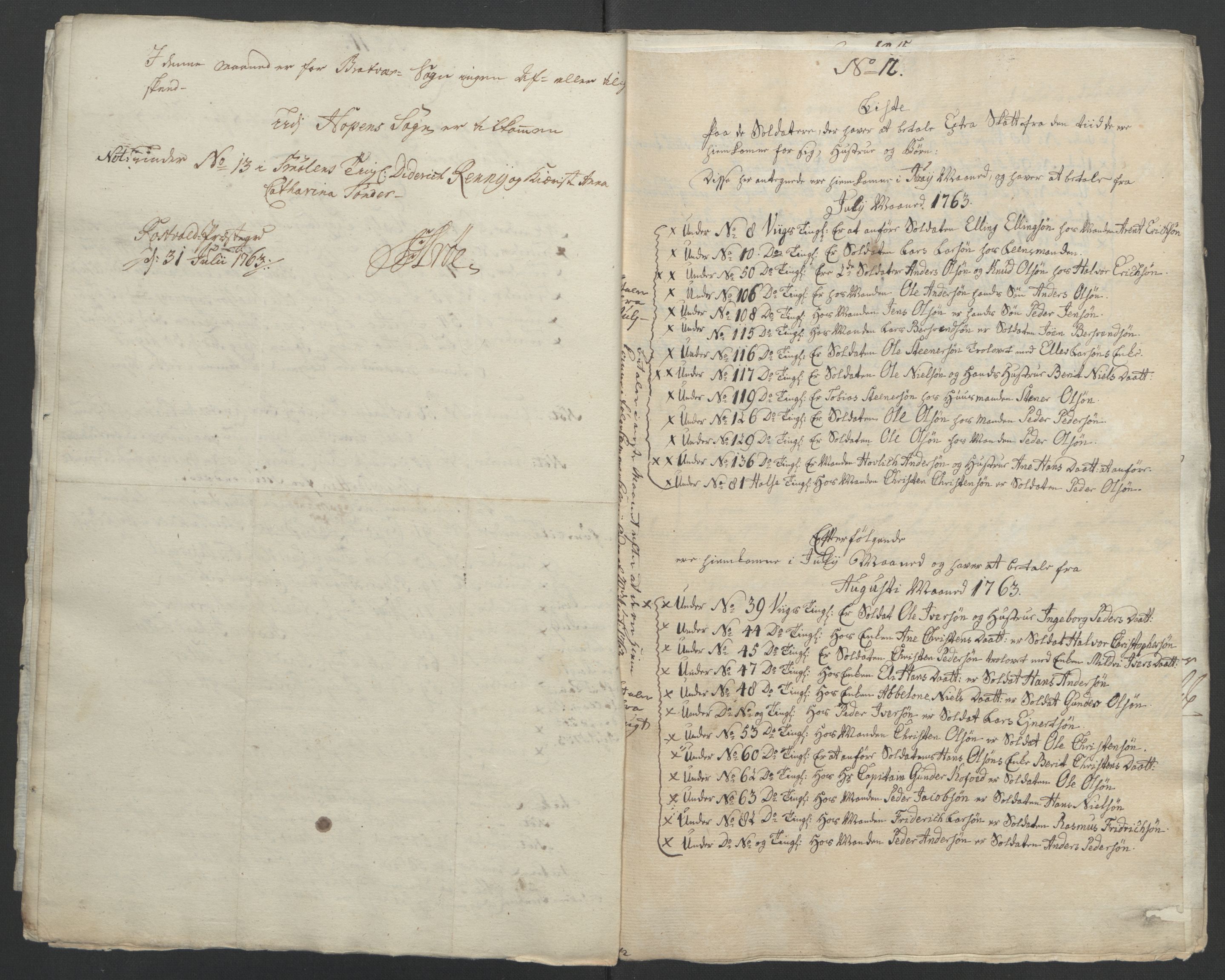 Rentekammeret inntil 1814, Reviderte regnskaper, Fogderegnskap, RA/EA-4092/R56/L3841: Ekstraskatten Nordmøre, 1762-1763, p. 287