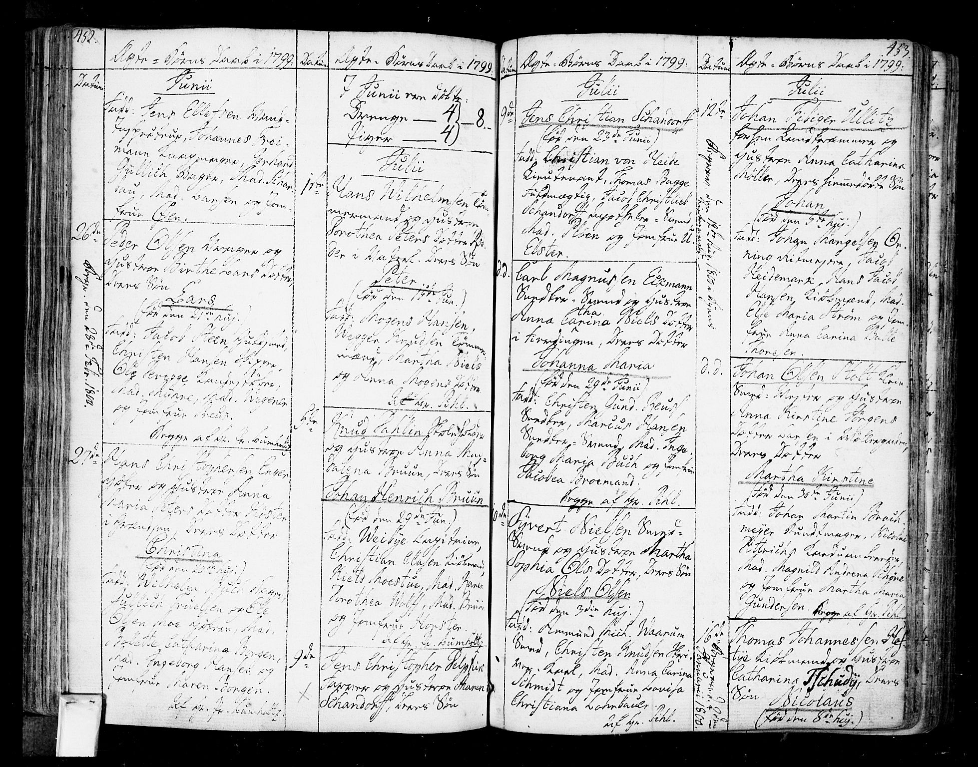 Oslo domkirke Kirkebøker, SAO/A-10752/F/Fa/L0005: Parish register (official) no. 5, 1787-1806, p. 452-453
