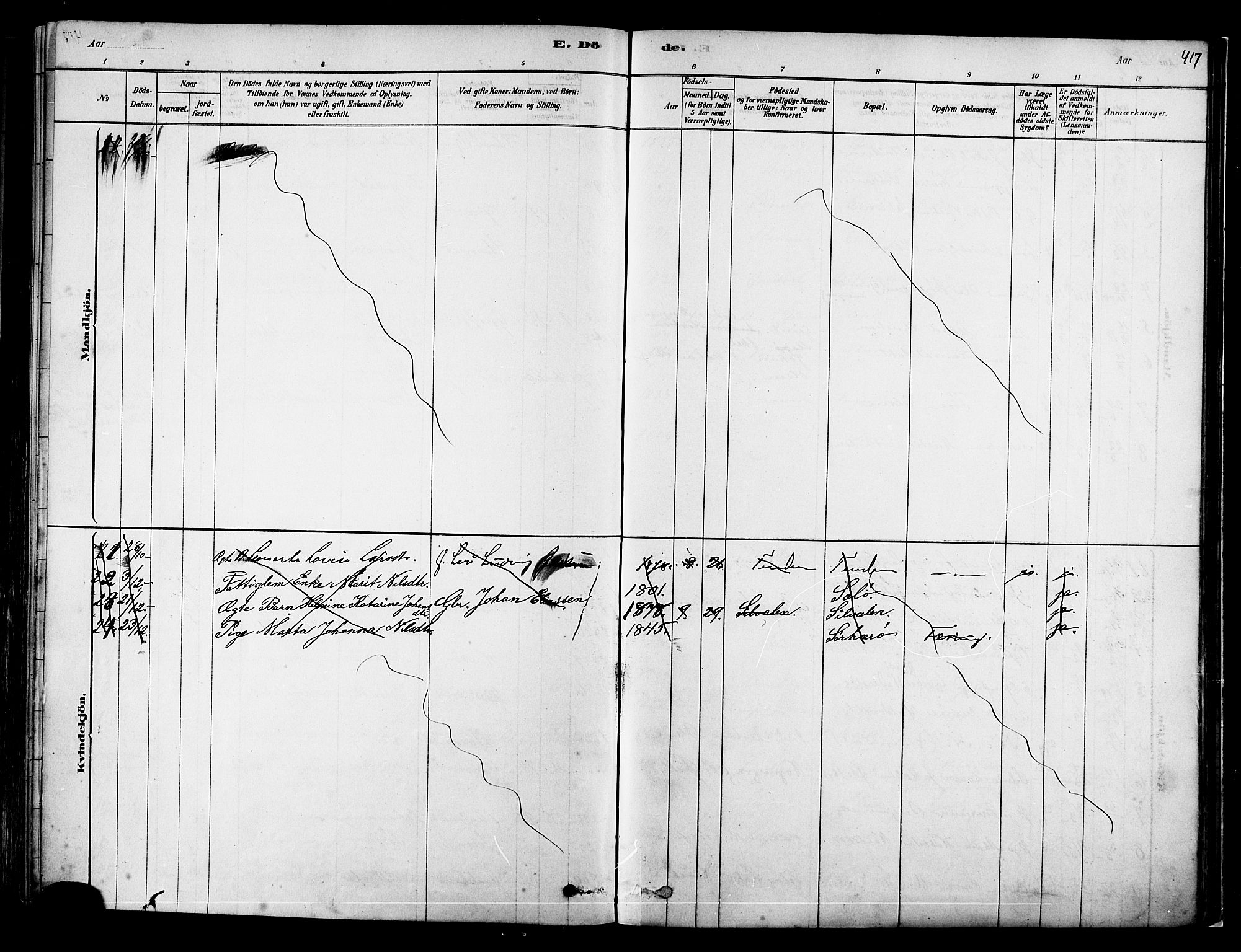 Ministerialprotokoller, klokkerbøker og fødselsregistre - Nordland, AV/SAT-A-1459/834/L0507: Parish register (official) no. 834A05, 1878-1892, p. 417