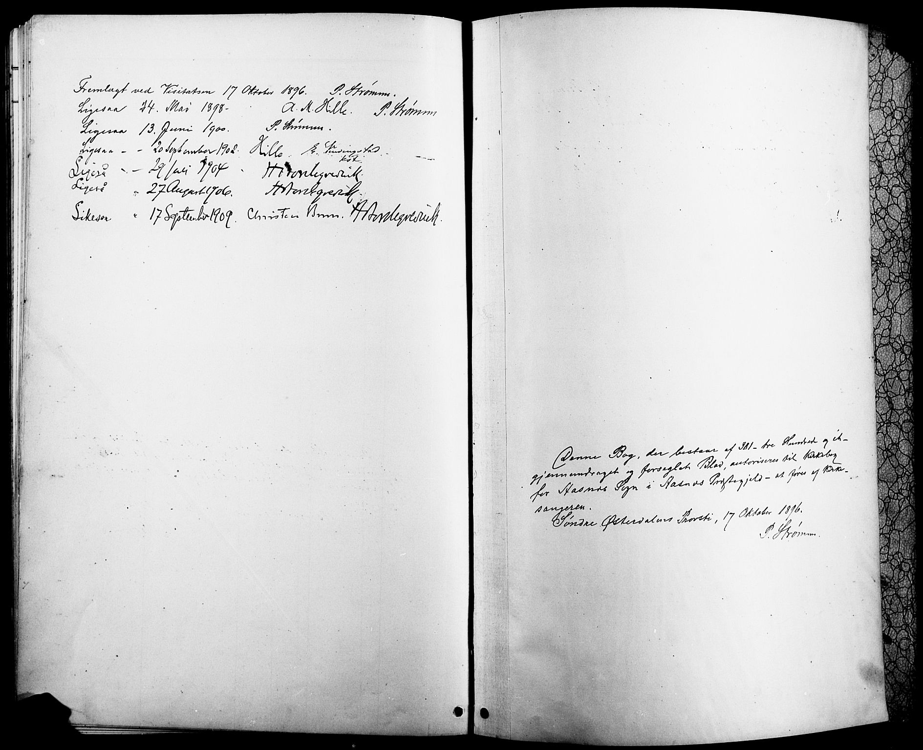 Åsnes prestekontor, SAH/PREST-042/H/Ha/Hab/L0004: Parish register (copy) no. 4, 1895-1909