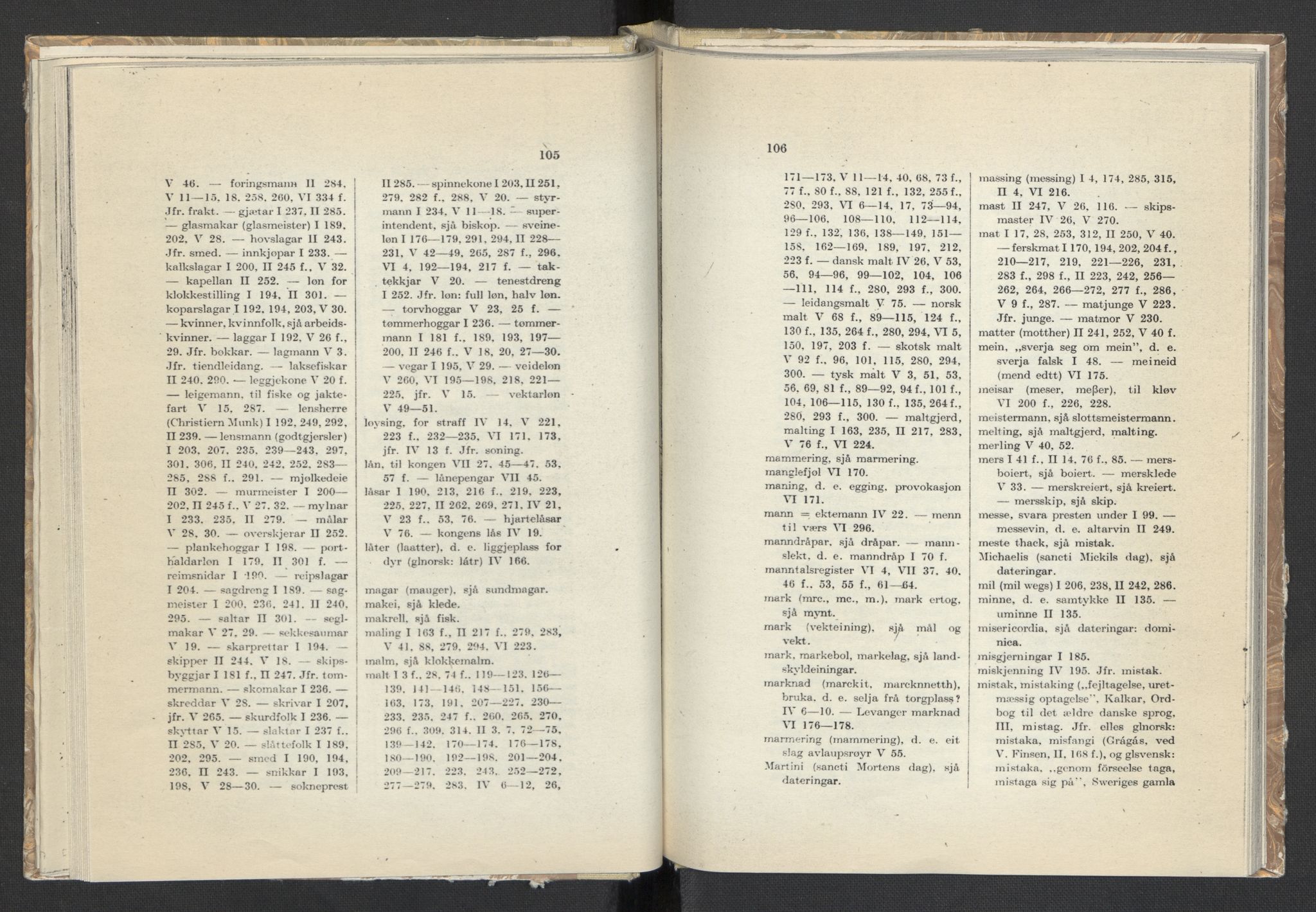 Publikasjoner utgitt av Arkivverket, PUBL/PUBL-001/C/0008: Sakregister, 1548-1567, p. 105-106