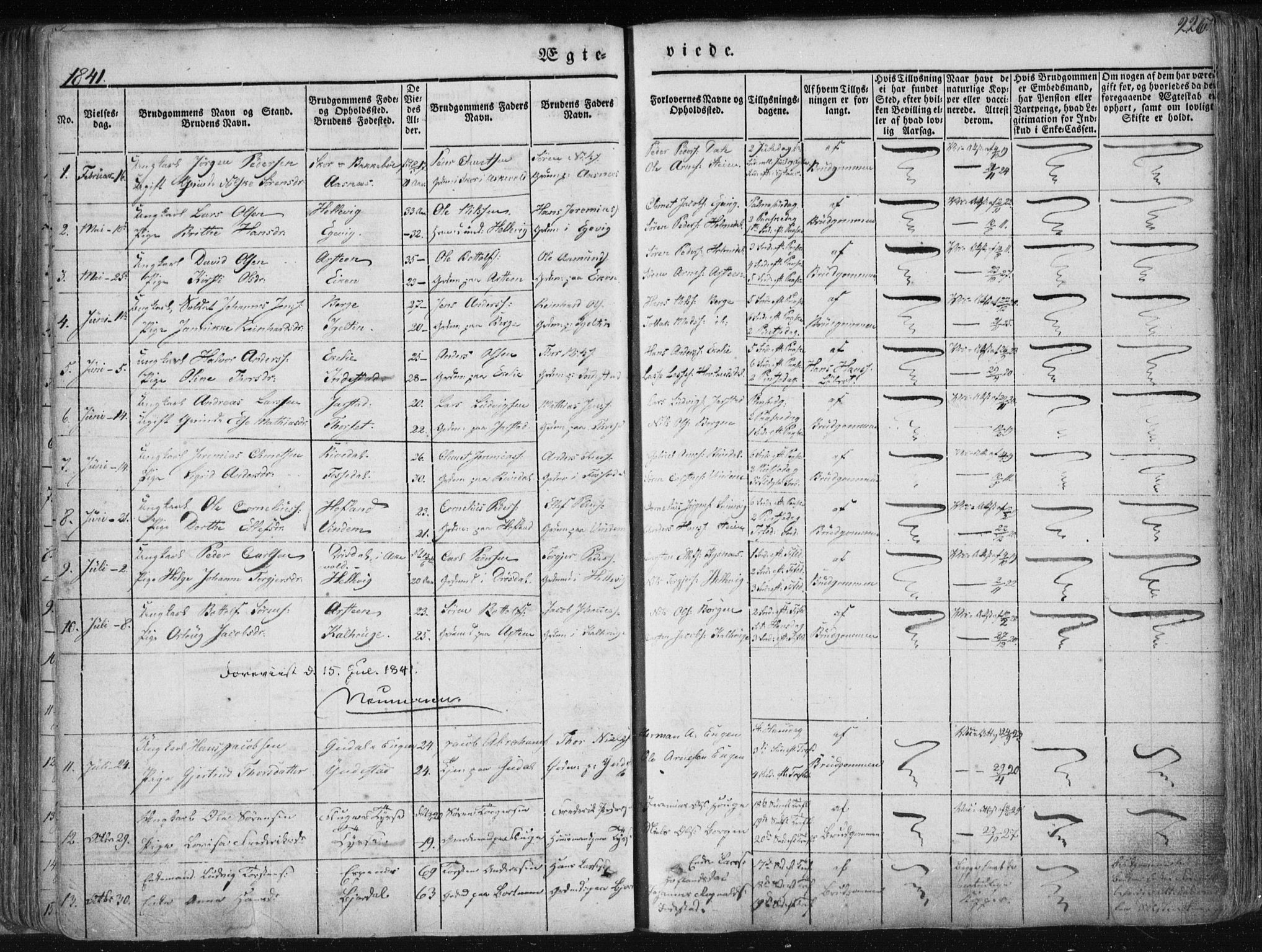 Fjaler sokneprestembete, SAB/A-79801/H/Haa/Haaa/L0006: Parish register (official) no. A 6, 1835-1884, p. 226