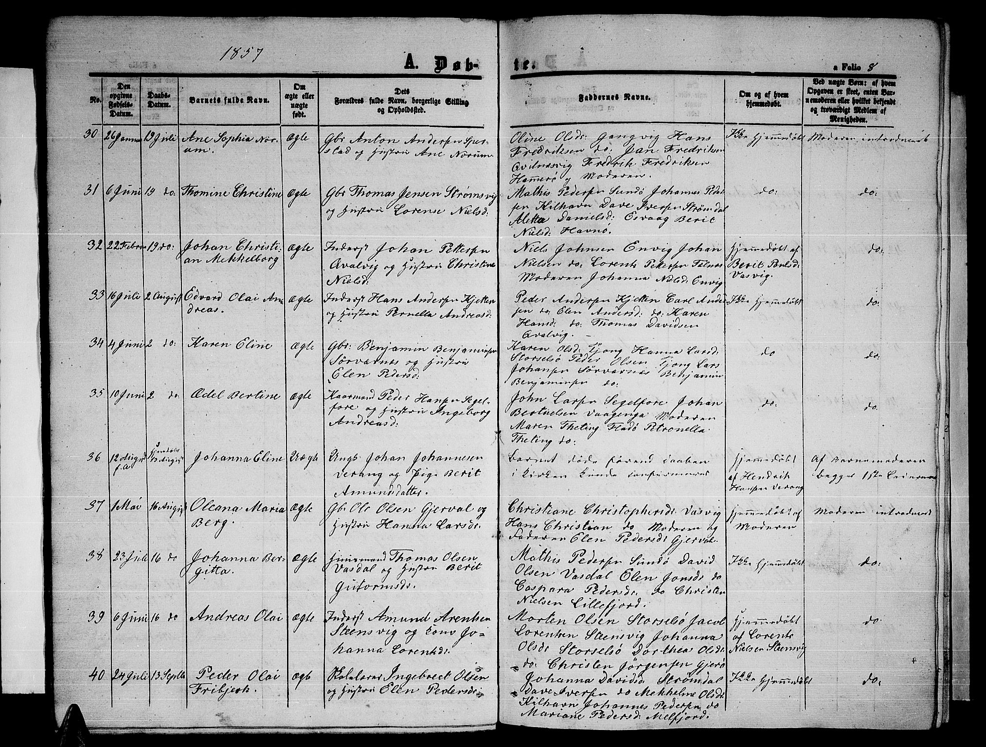 Ministerialprotokoller, klokkerbøker og fødselsregistre - Nordland, AV/SAT-A-1459/841/L0619: Parish register (copy) no. 841C03, 1856-1876, p. 8