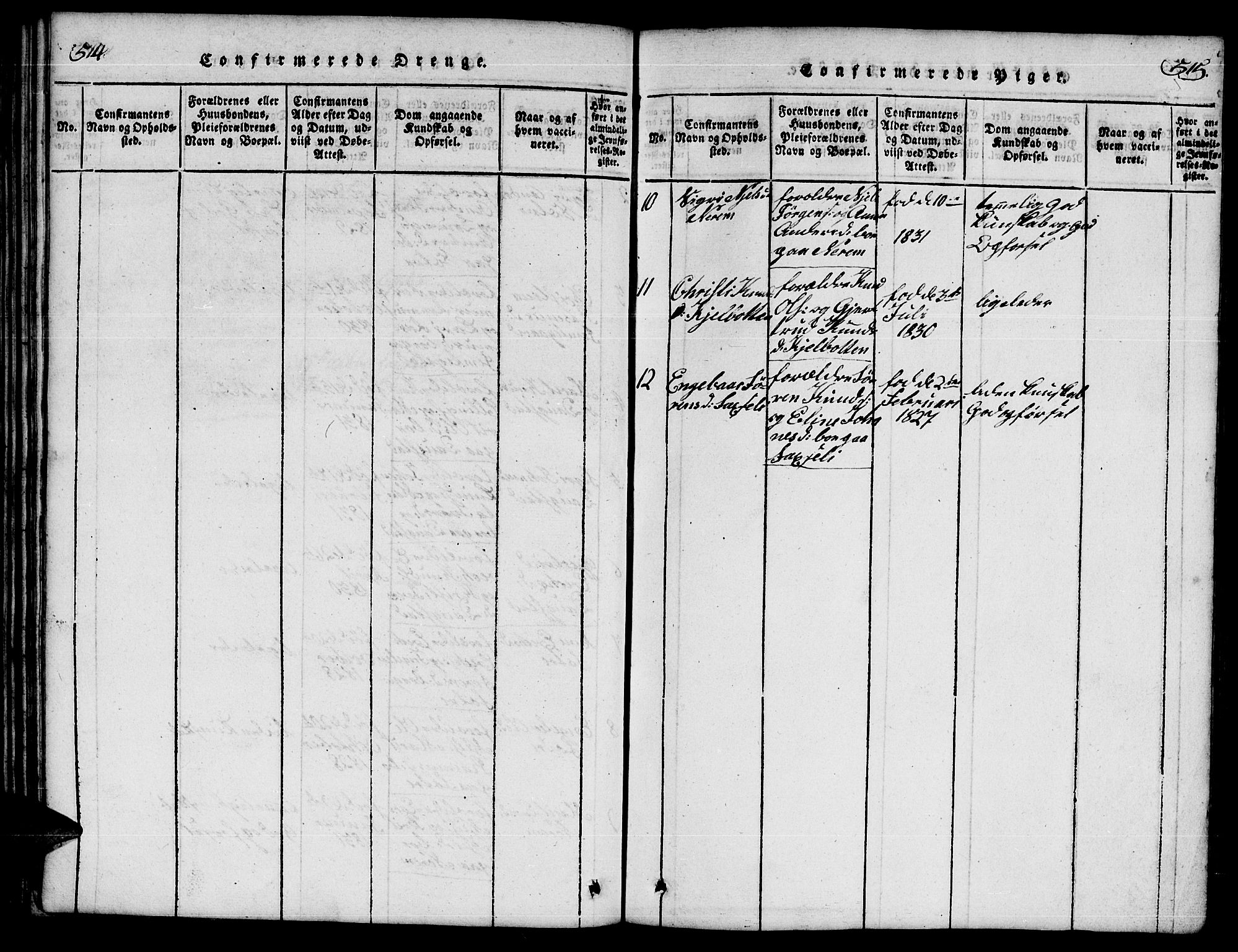 Ministerialprotokoller, klokkerbøker og fødselsregistre - Møre og Romsdal, AV/SAT-A-1454/541/L0546: Parish register (copy) no. 541C01, 1818-1856, p. 514-515