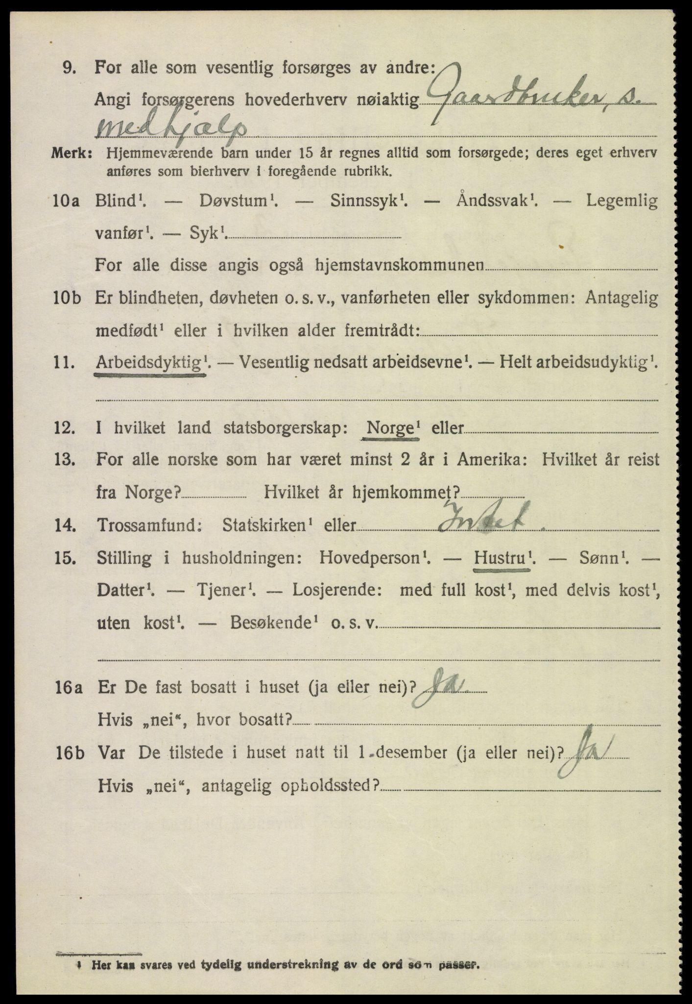 SAH, 1920 census for Engerdal, 1920, p. 2558