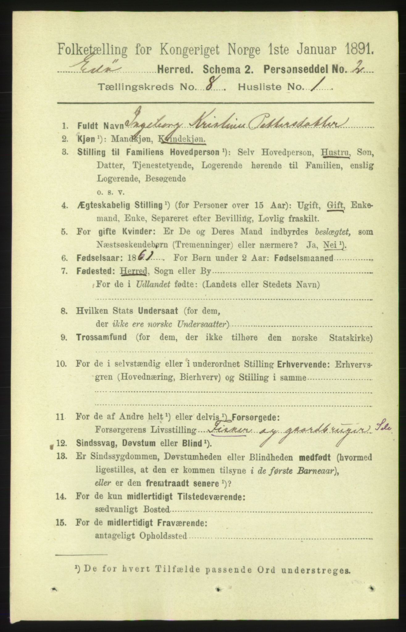 RA, 1891 census for 1573 Edøy, 1891, p. 1964