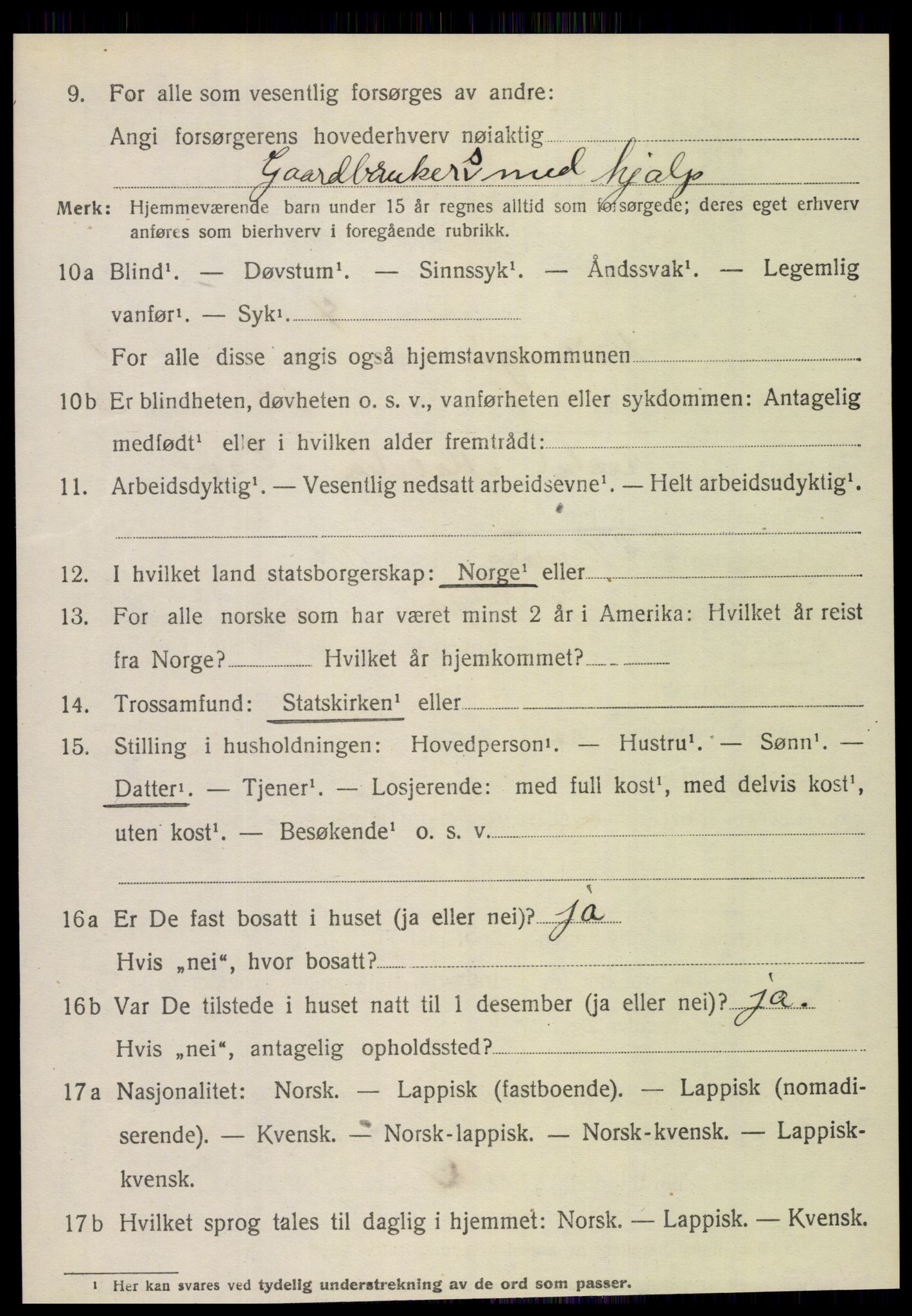 SAT, 1920 census for Kjerringøy, 1920, p. 862