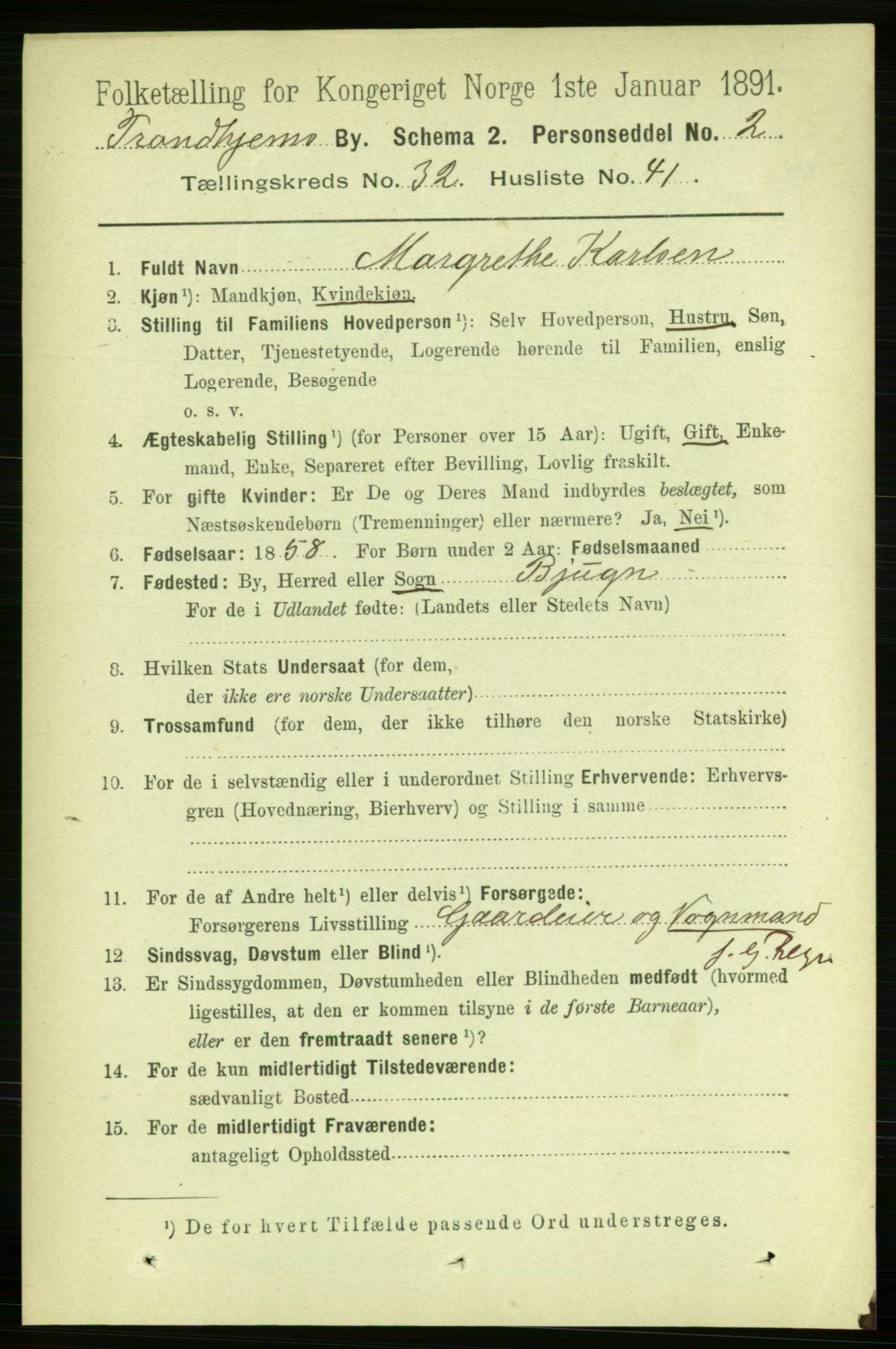 RA, 1891 census for 1601 Trondheim, 1891, p. 24508