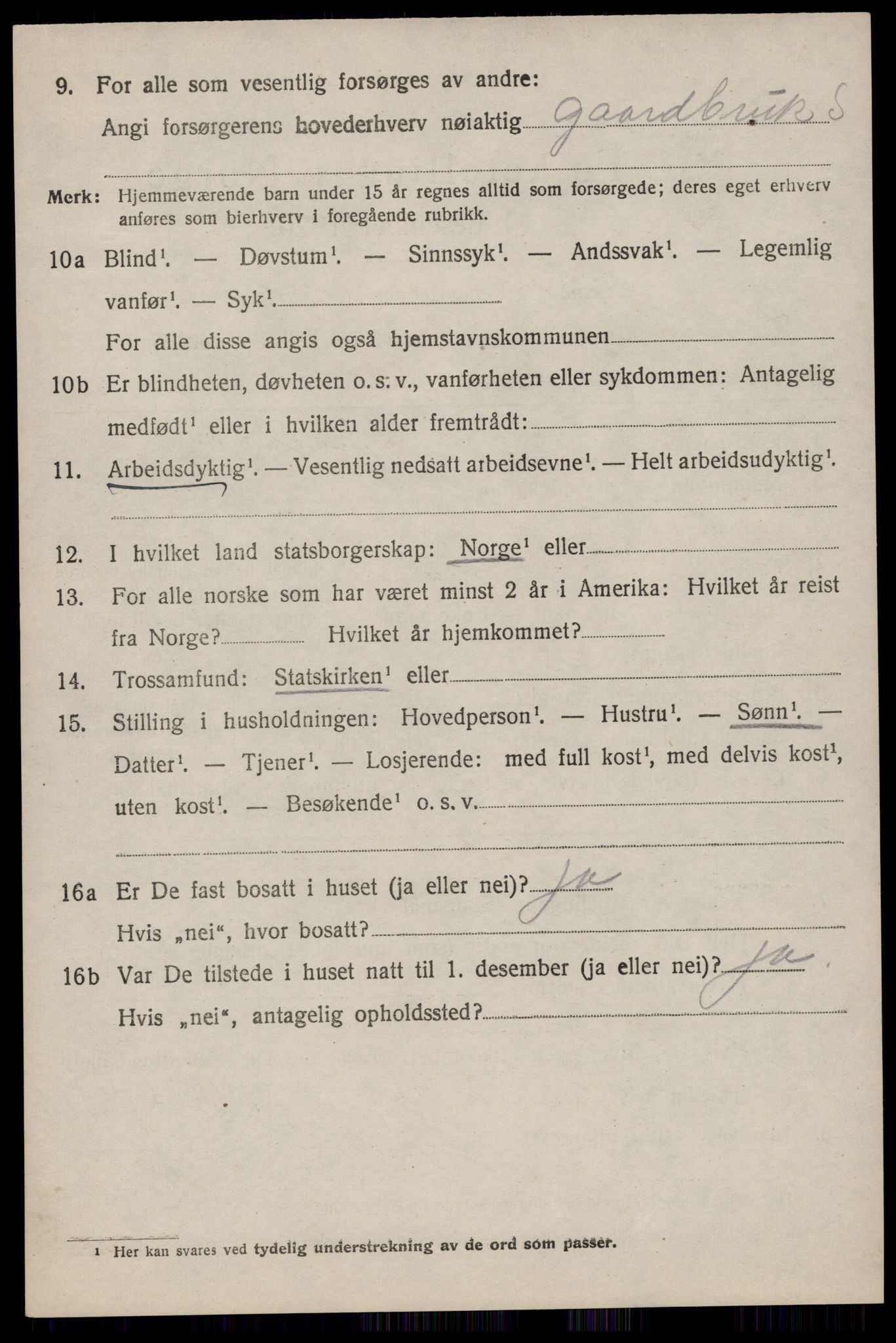 SAST, 1920 census for Hetland, 1920, p. 3634