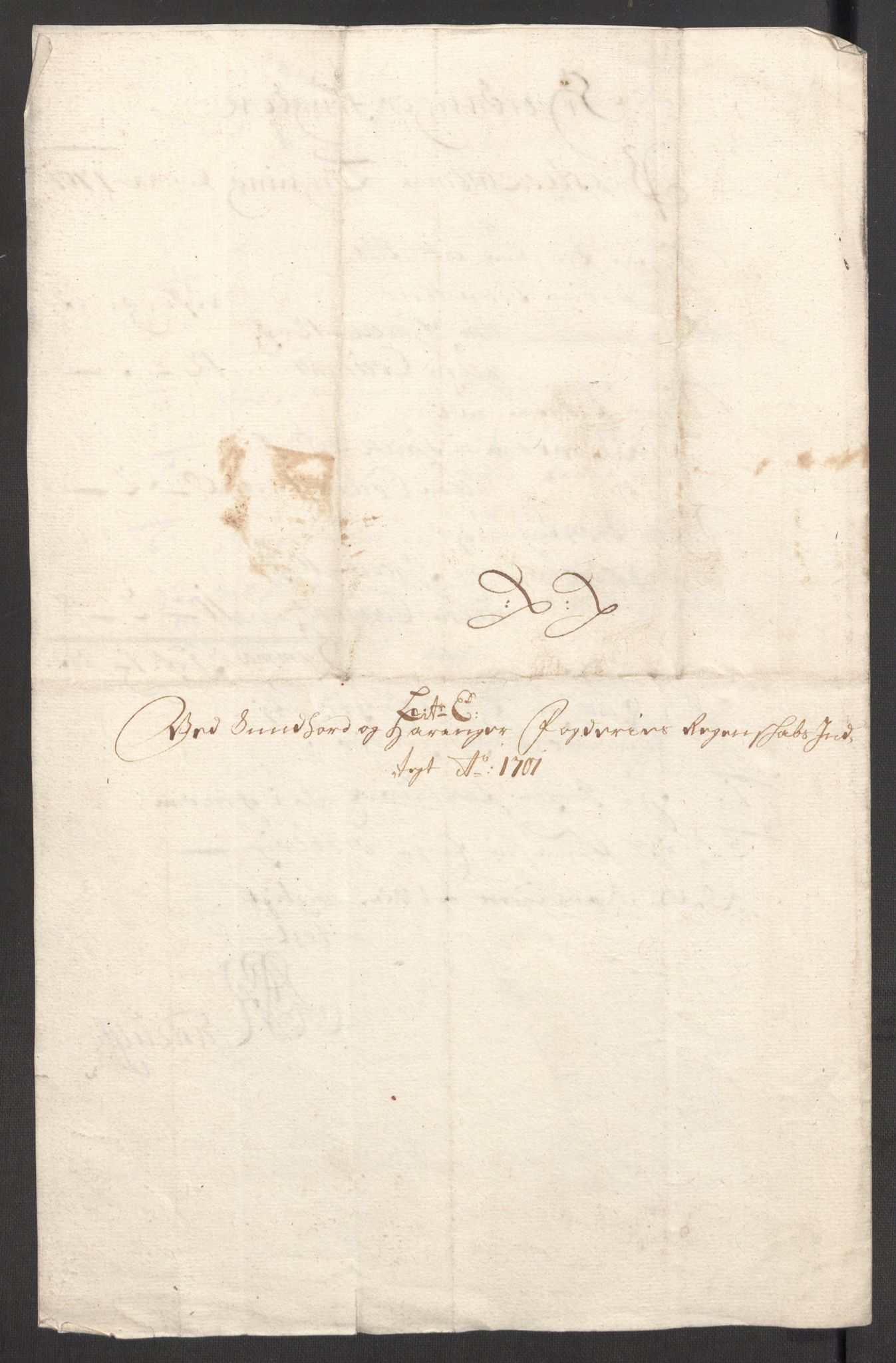 Rentekammeret inntil 1814, Reviderte regnskaper, Fogderegnskap, AV/RA-EA-4092/R48/L2979: Fogderegnskap Sunnhordland og Hardanger, 1700-1701, p. 415