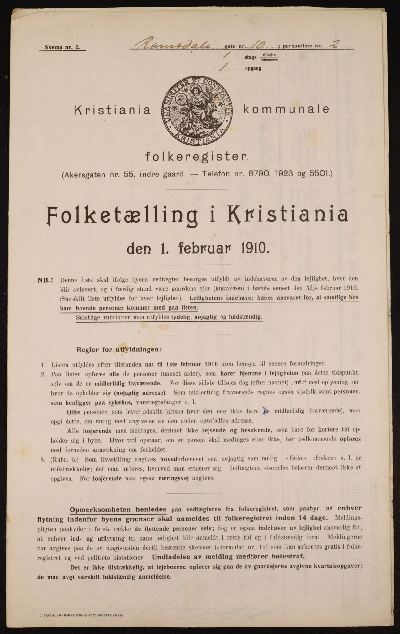 OBA, Municipal Census 1910 for Kristiania, 1910, p. 79691