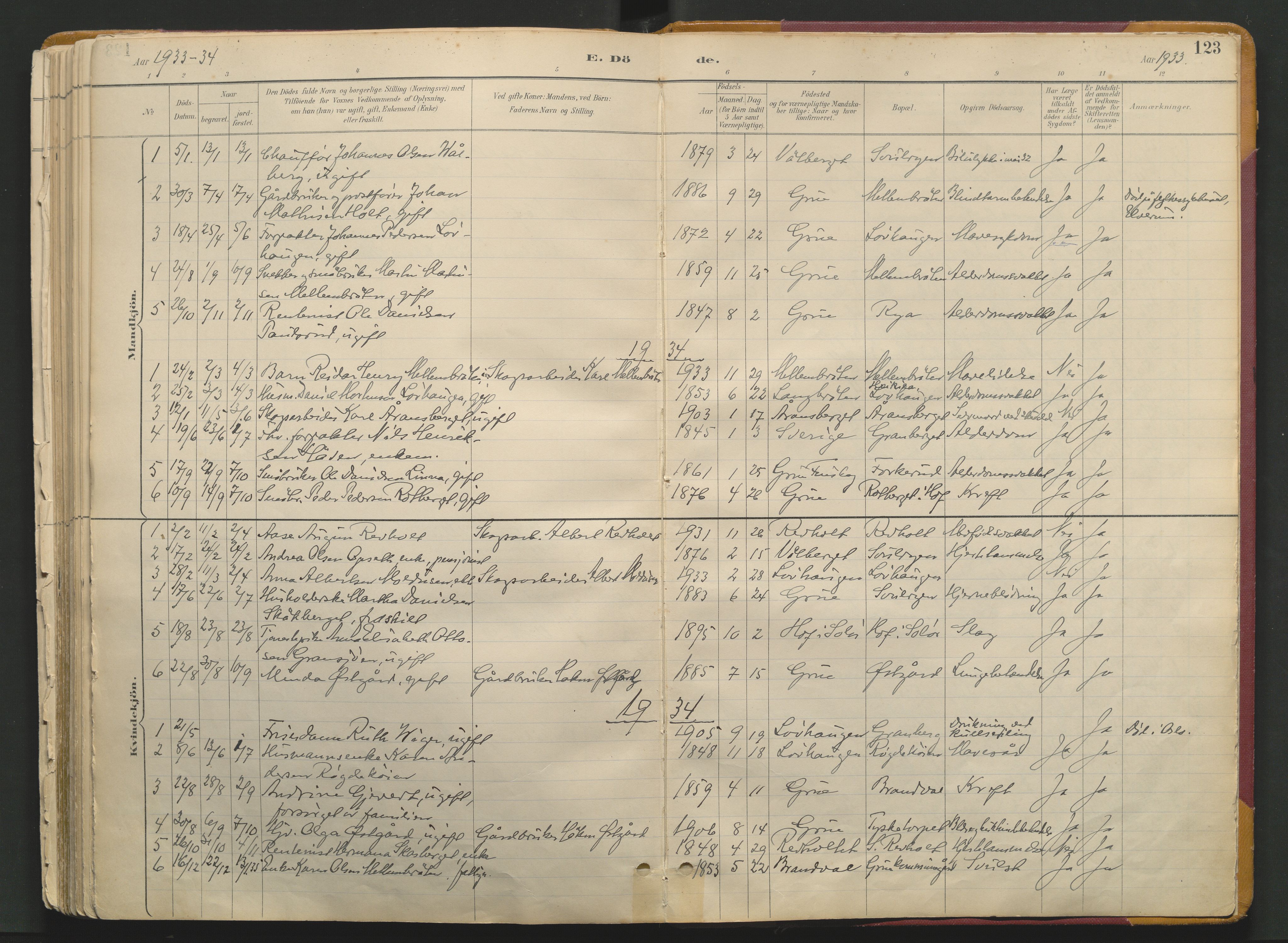 Grue prestekontor, AV/SAH-PREST-036/H/Ha/Haa/L0017: Parish register (official) no. 17, 1892-1936, p. 123