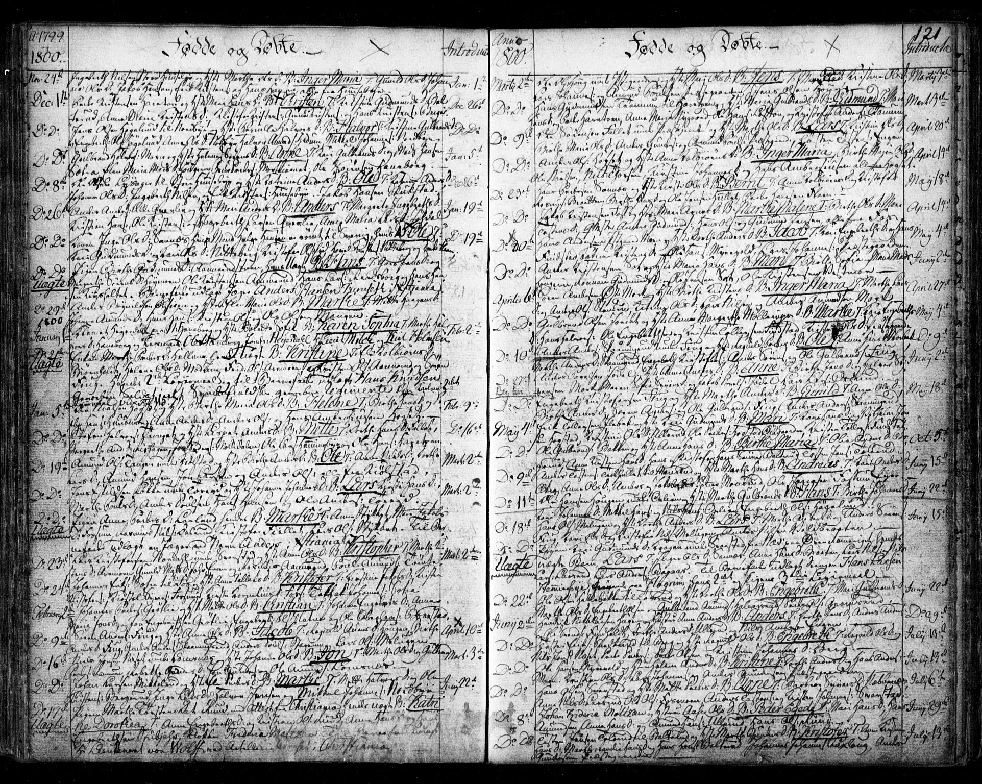 Aurskog prestekontor Kirkebøker, AV/SAO-A-10304a/F/Fa/L0003: Parish register (official) no. I 3, 1767-1807, p. 121