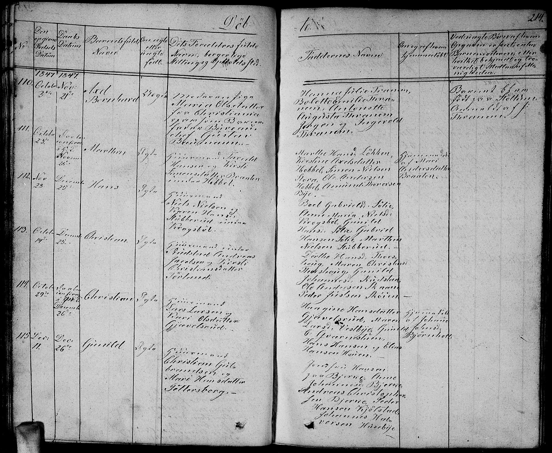 Enebakk prestekontor Kirkebøker, AV/SAO-A-10171c/G/Ga/L0003: Parish register (copy) no. I 3, 1833-1849, p. 214