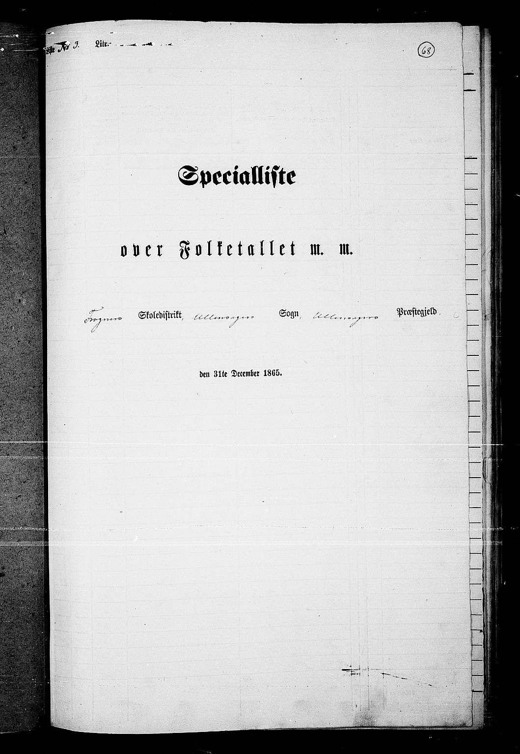 RA, 1865 census for Ullensaker, 1865, p. 56