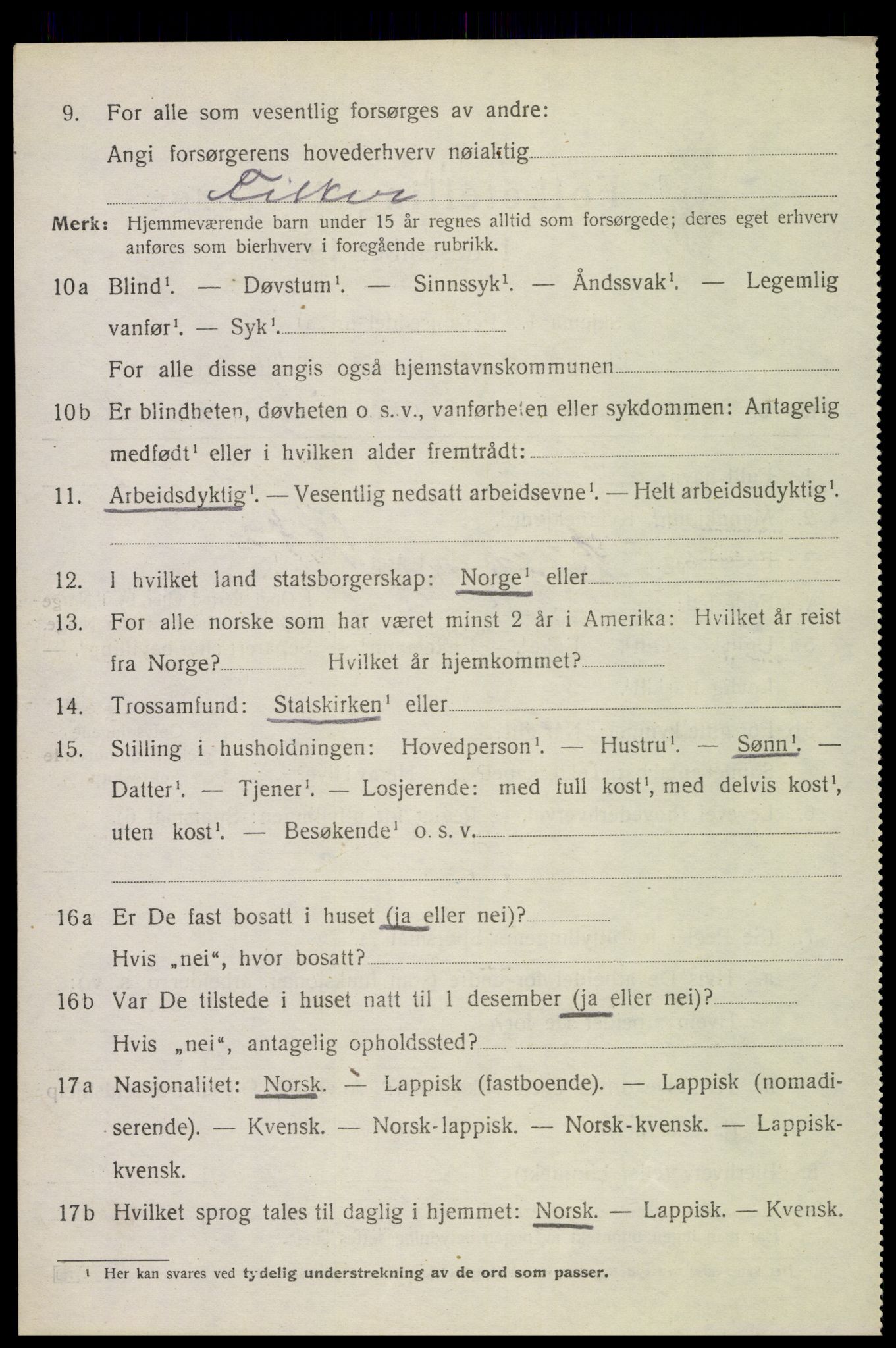 SAT, 1920 census for Borge, 1920, p. 8710