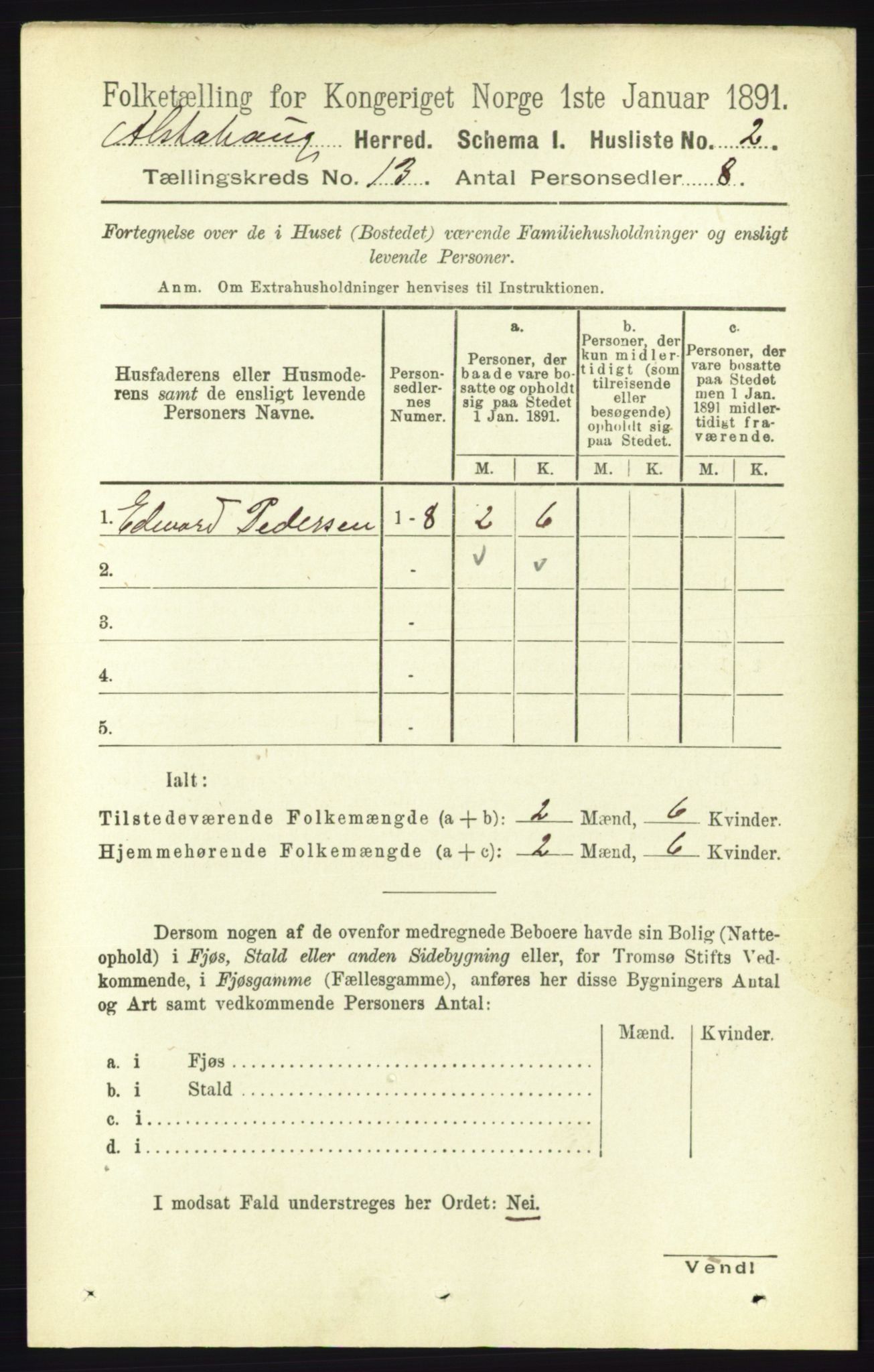 RA, 1891 census for 1820 Alstahaug, 1891, p. 4619