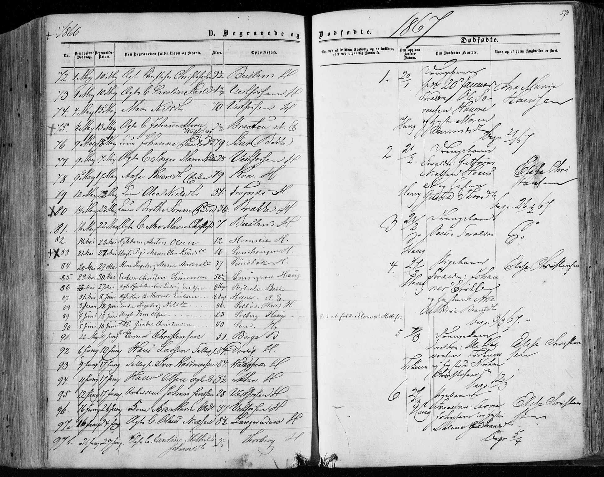 Eiker kirkebøker, SAKO/A-4/F/Fa/L0016: Parish register (official) no. I 16, 1860-1868, p. 570