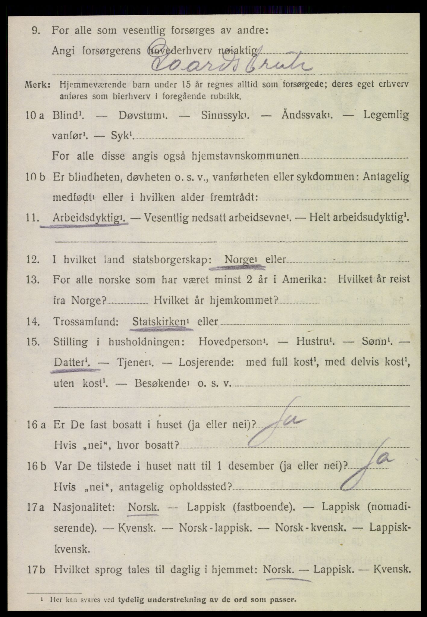 SAT, 1920 census for Malm, 1920, p. 2484