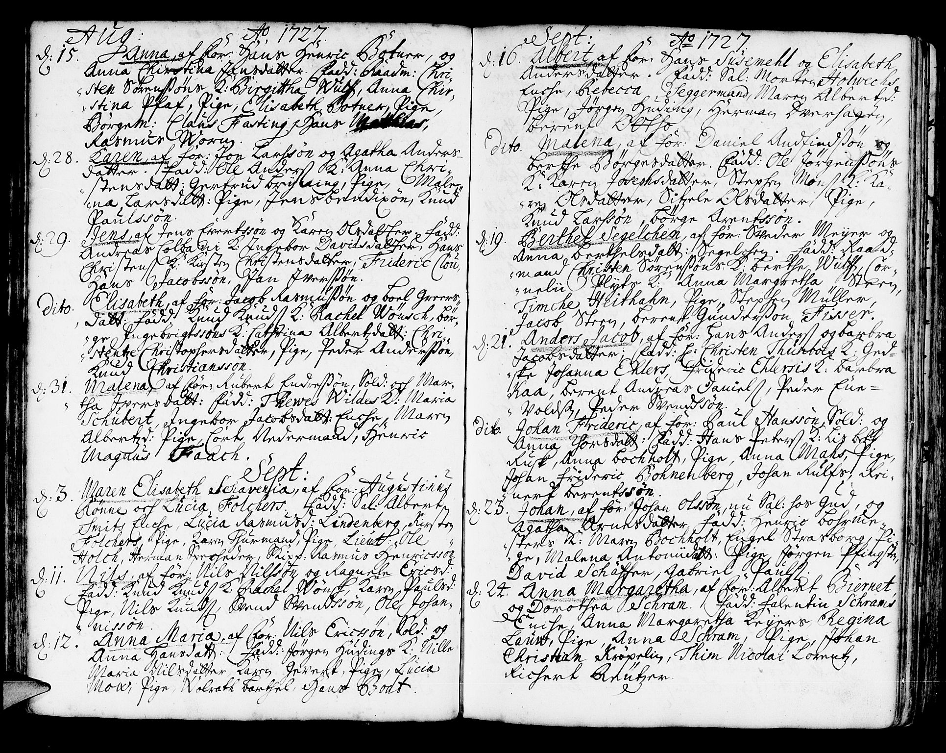 Korskirken sokneprestembete, AV/SAB-A-76101/H/Haa/L0004: Parish register (official) no. A 4, 1720-1750, p. 74