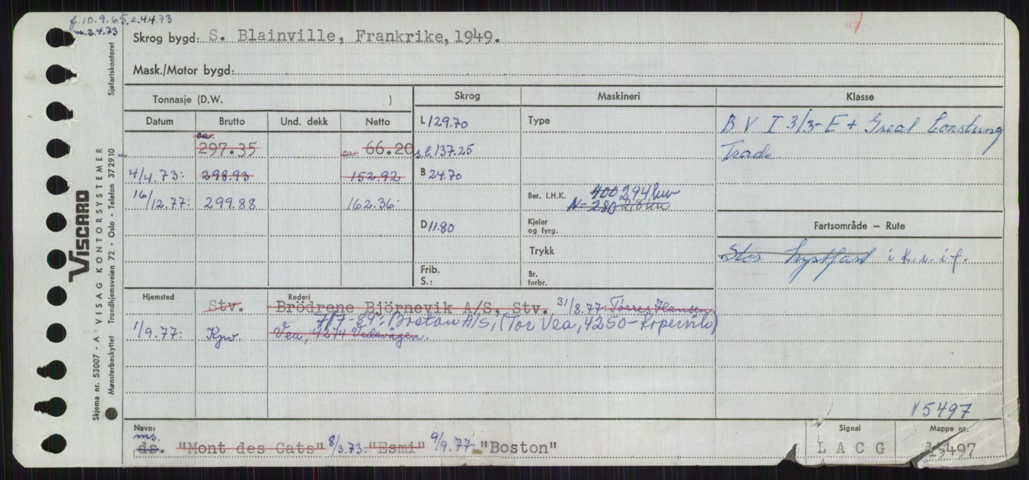 Sjøfartsdirektoratet med forløpere, Skipsmålingen, RA/S-1627/H/Ha/L0001/0002: Fartøy, A-Eig / Fartøy Bjør-Eig, p. 165