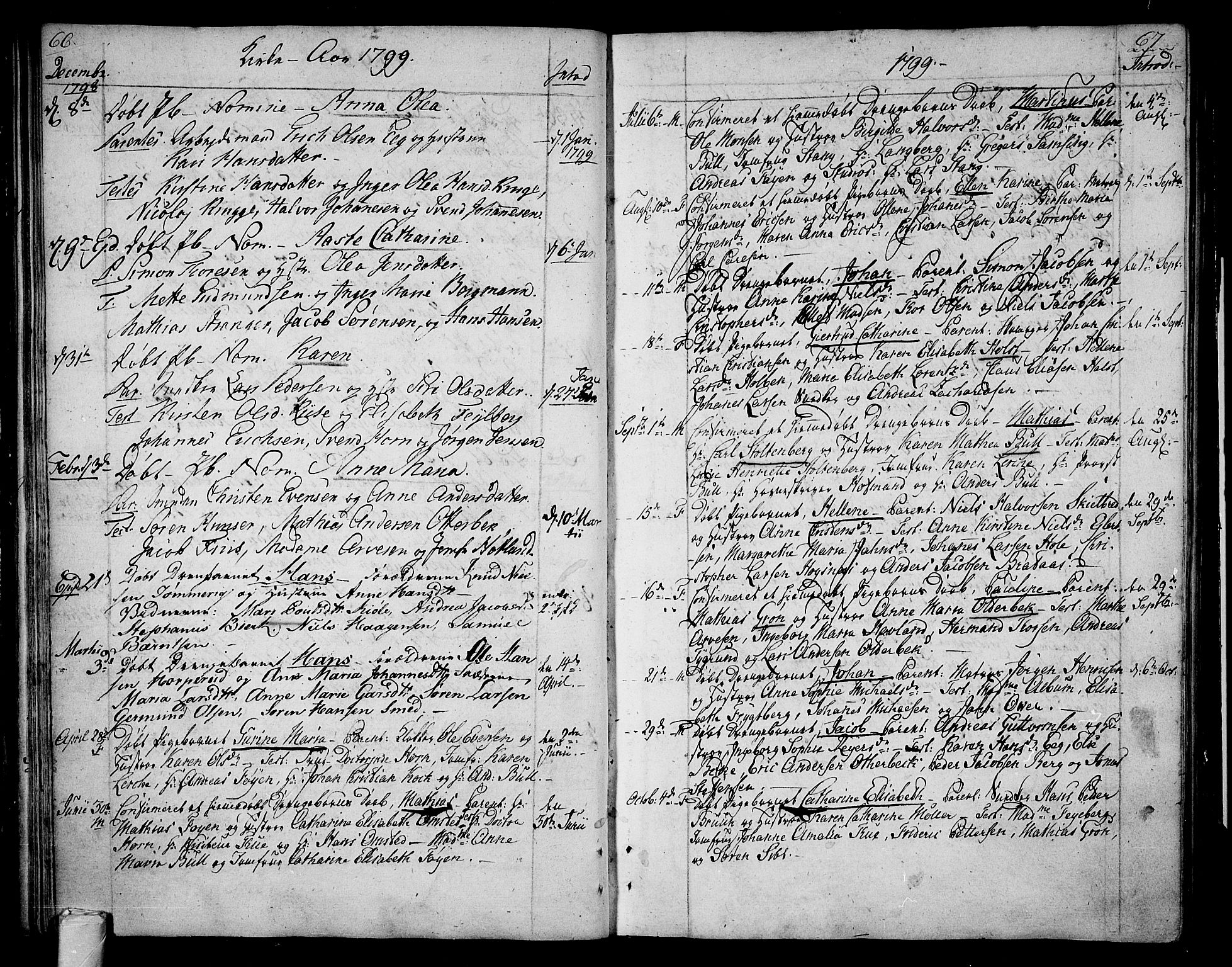 Tønsberg kirkebøker, SAKO/A-330/F/Fa/L0003: Parish register (official) no. I 3, 1797-1814, p. 66-67