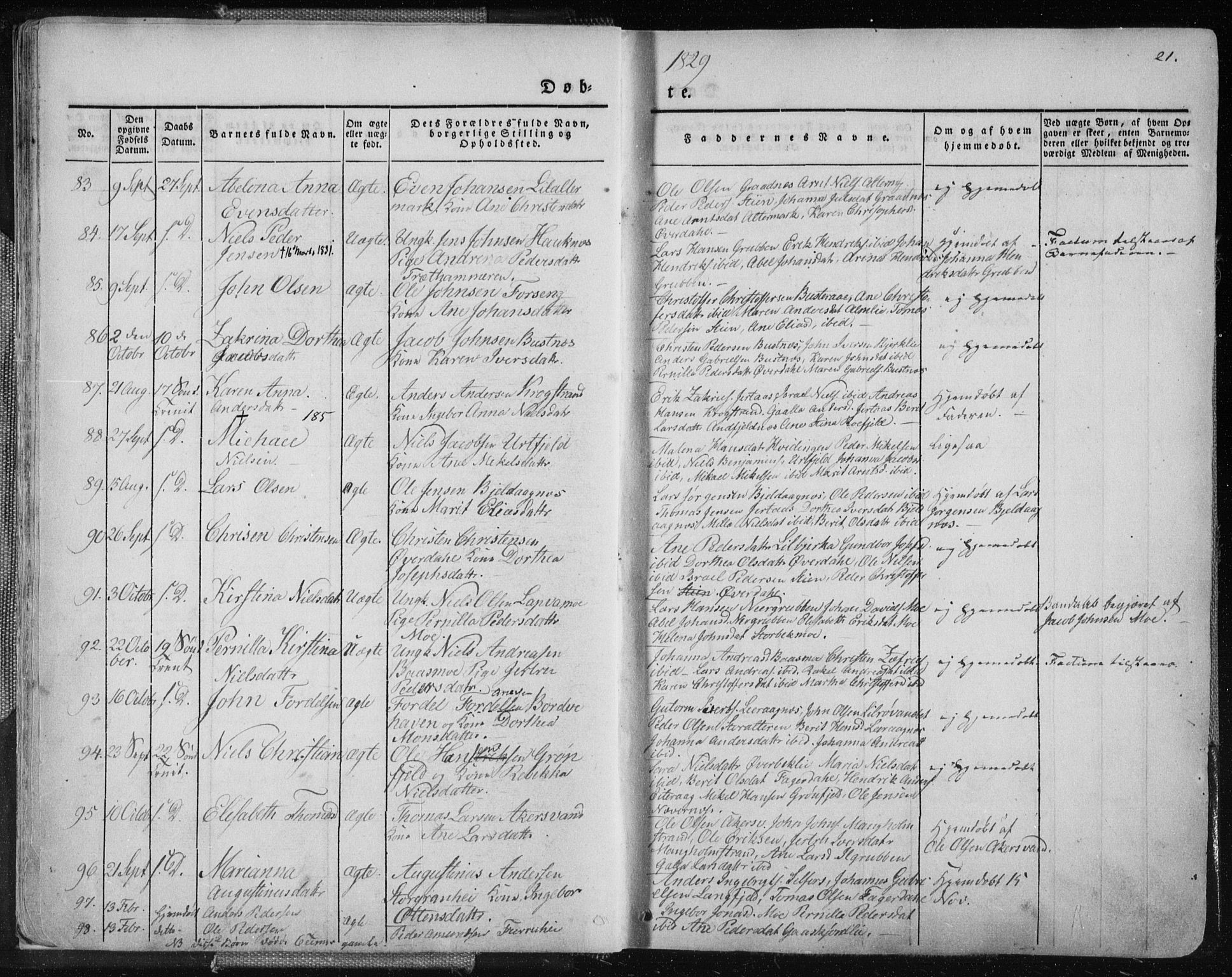 Ministerialprotokoller, klokkerbøker og fødselsregistre - Nordland, SAT/A-1459/827/L0390: Parish register (official) no. 827A02, 1826-1841, p. 21