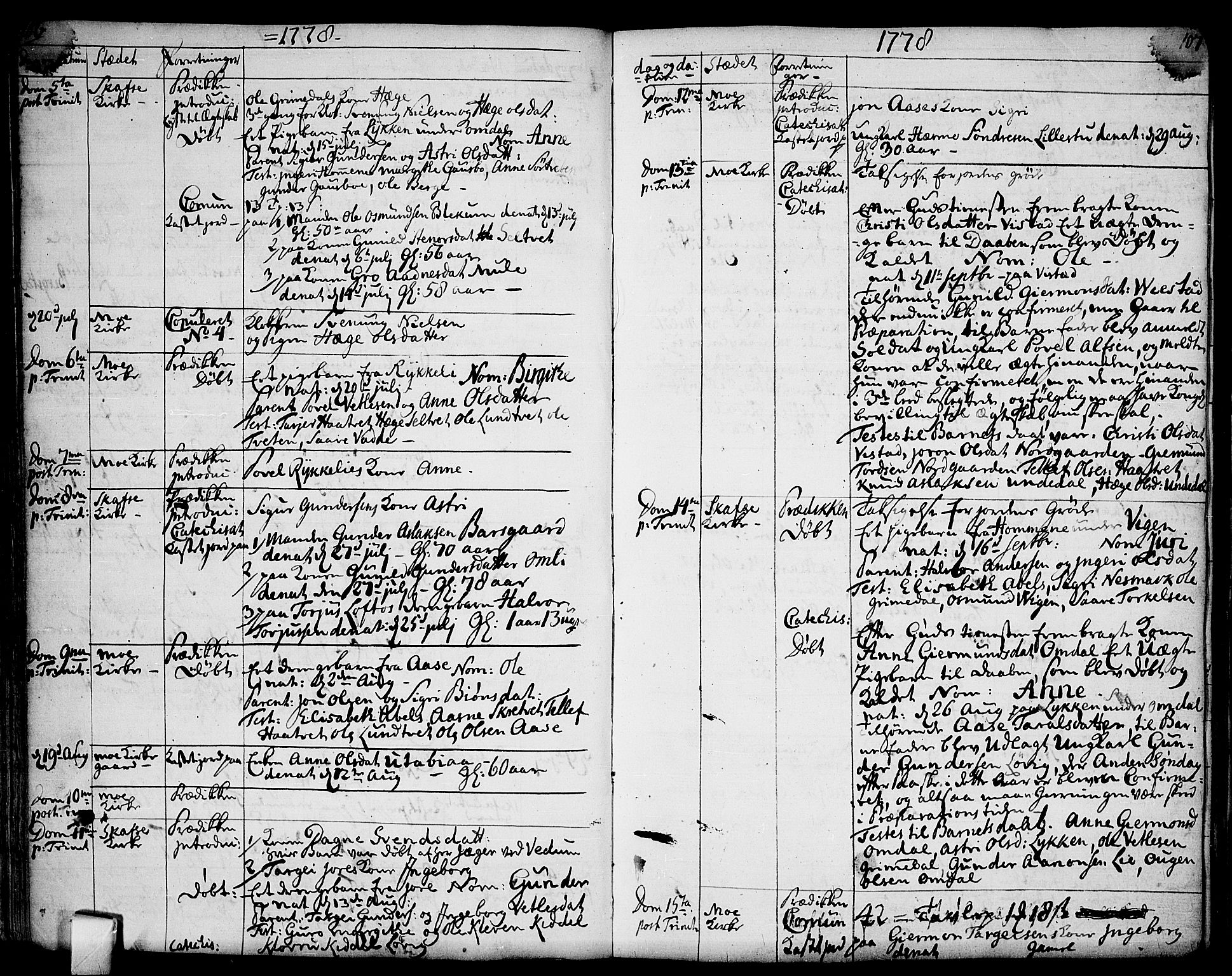 Mo kirkebøker, SAKO/A-286/F/Fa/L0002: Parish register (official) no. I 2, 1766-1799, p. 106-107