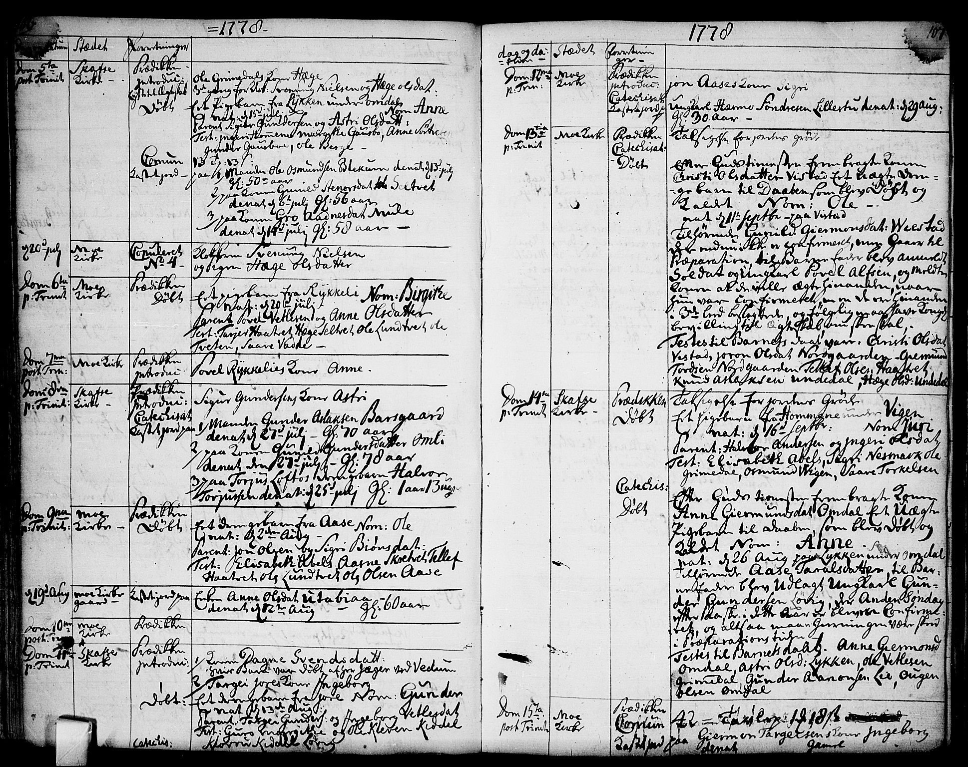 Mo kirkebøker, AV/SAKO-A-286/F/Fa/L0002: Parish register (official) no. I 2, 1766-1799, p. 106-107