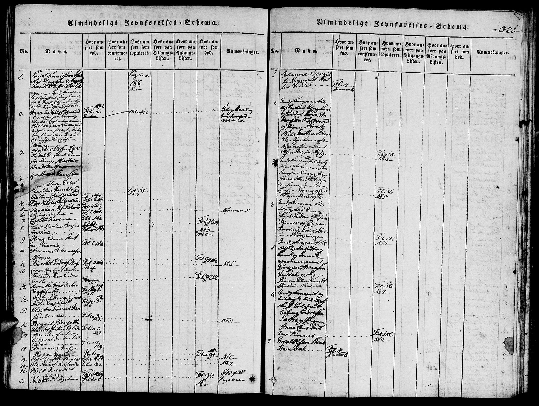 Ministerialprotokoller, klokkerbøker og fødselsregistre - Møre og Romsdal, AV/SAT-A-1454/515/L0207: Parish register (official) no. 515A03, 1819-1829, p. 321