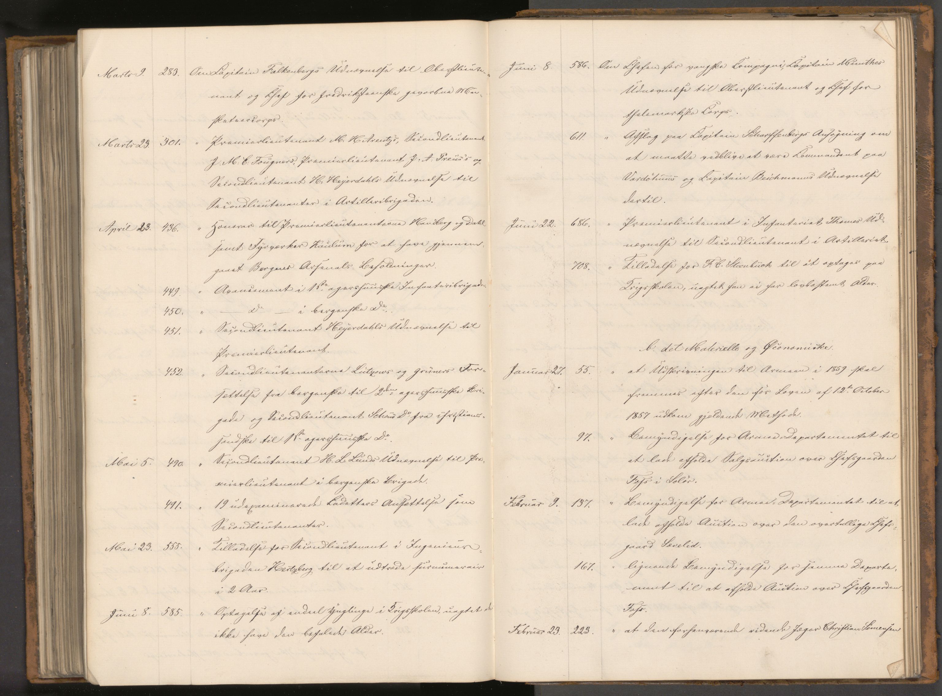 Statsrådssekretariatet, AV/RA-S-1001/A/Ab/L0089: Kgl. res. nr. 1-716, 1. halvår, 1859