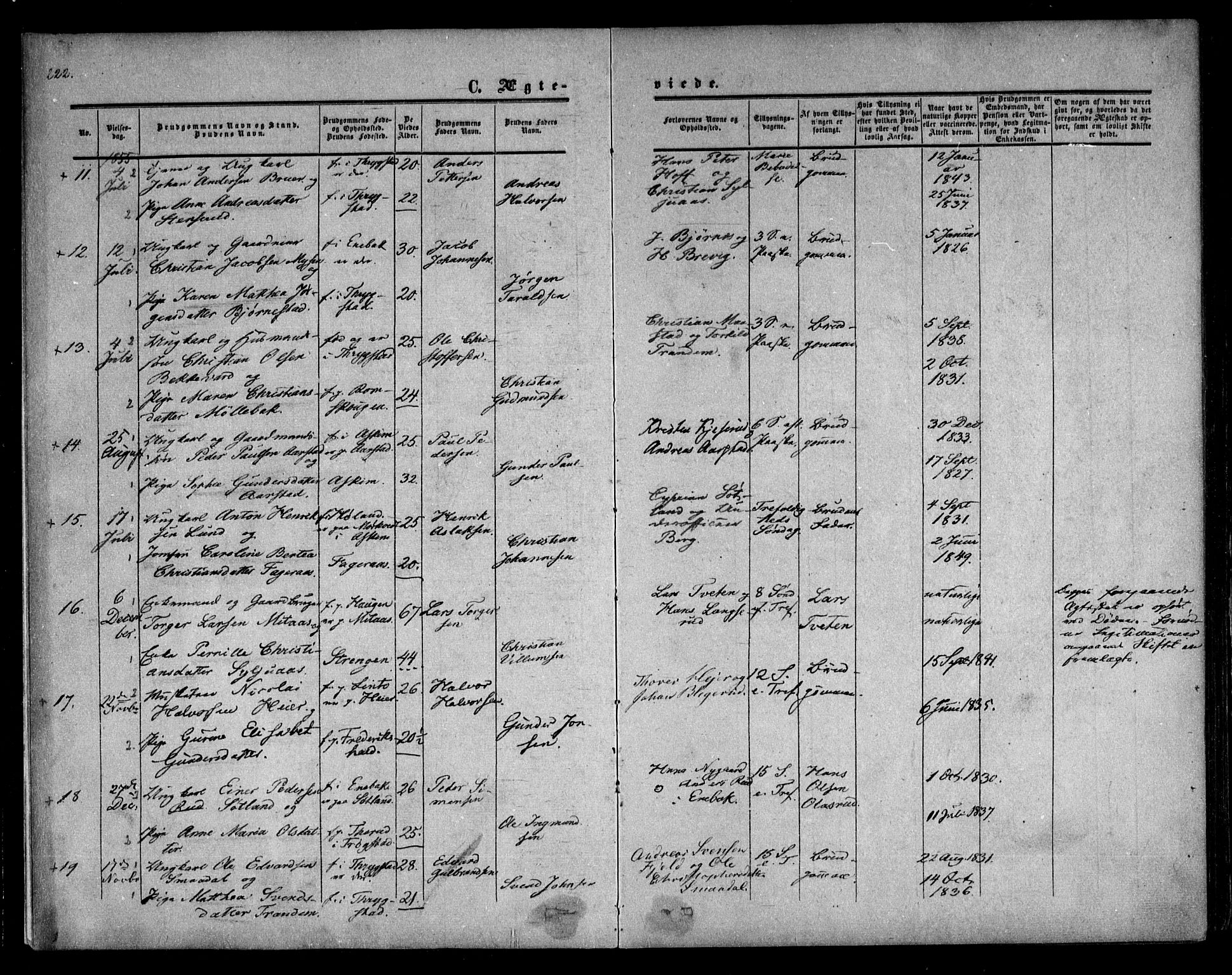 Trøgstad prestekontor Kirkebøker, AV/SAO-A-10925/F/Fa/L0008.b: Parish register (official) no. I 8B, 1855-1864, p. 222