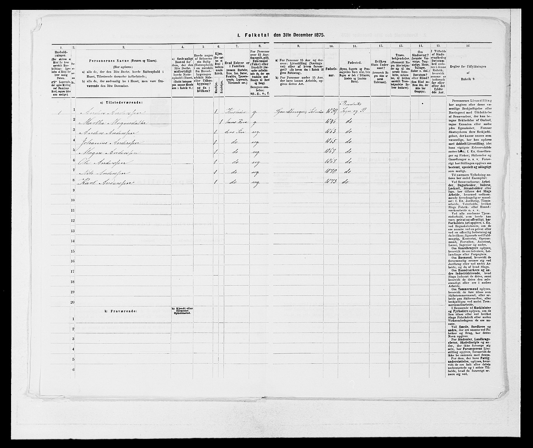 SAB, 1875 census for 1251P Bruvik, 1875, p. 103