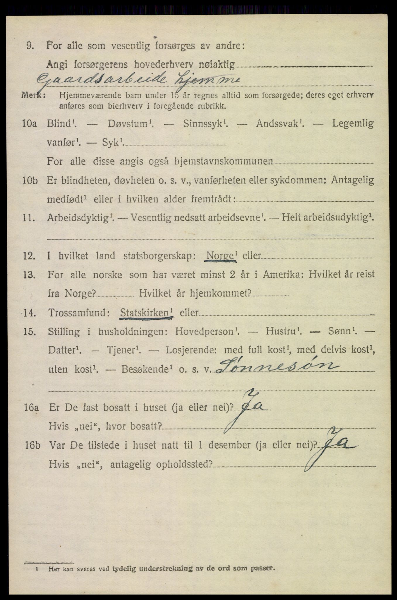 SAKO, 1920 census for Gjerpen, 1920, p. 10789